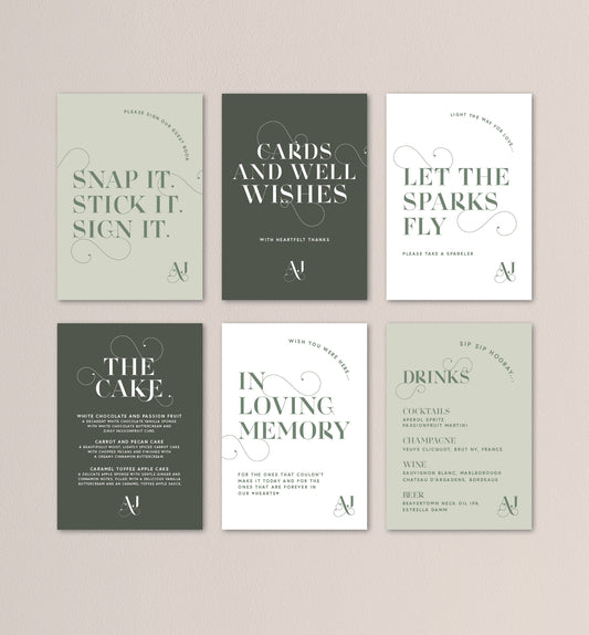 OLIVE LUXE SMALL SIGNS