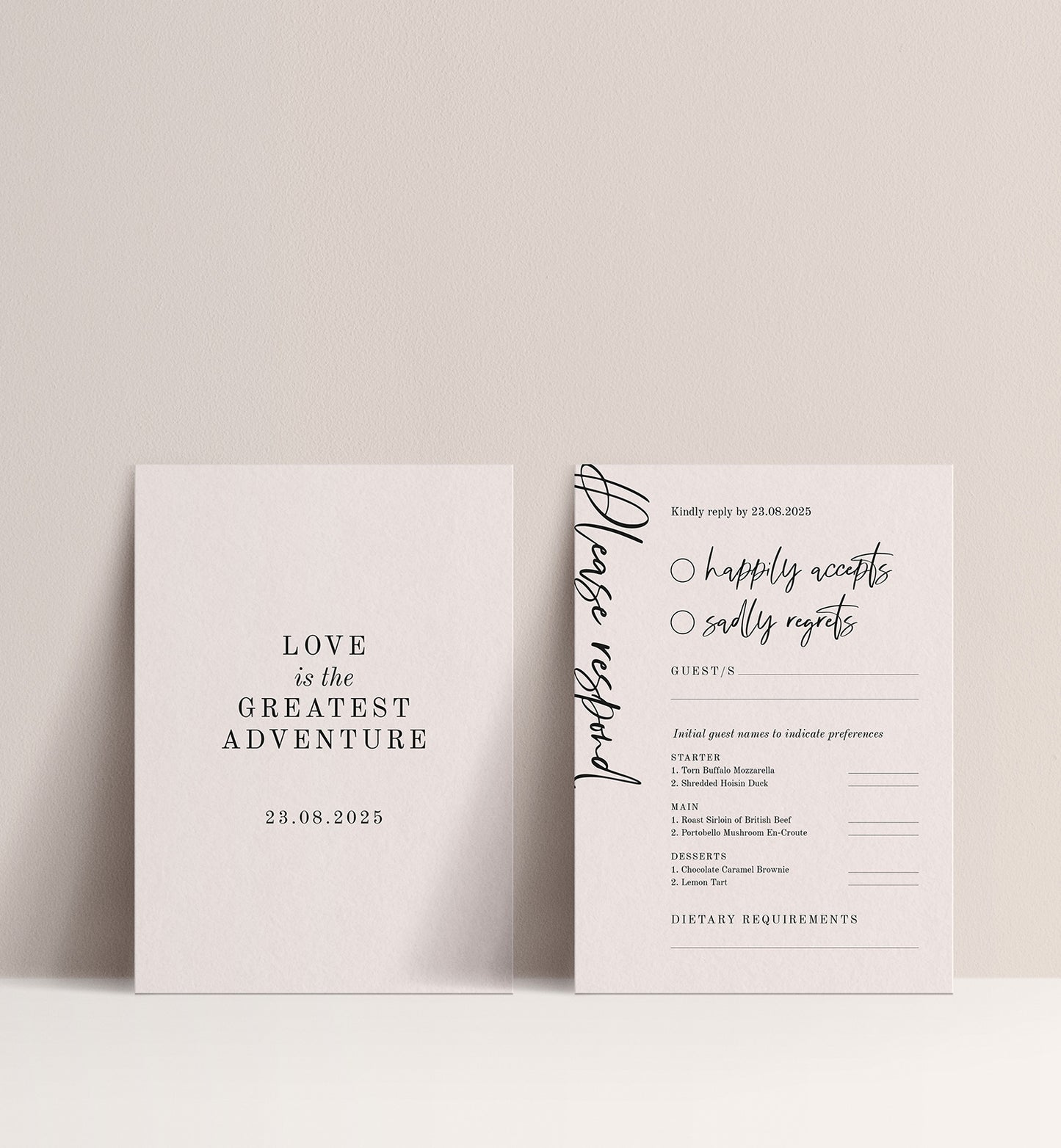 CALLA LUXE INVITATION 3 CARD SUITE