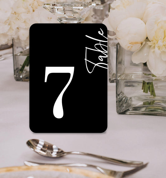 CALLA LUXE TABLE NUMBERS