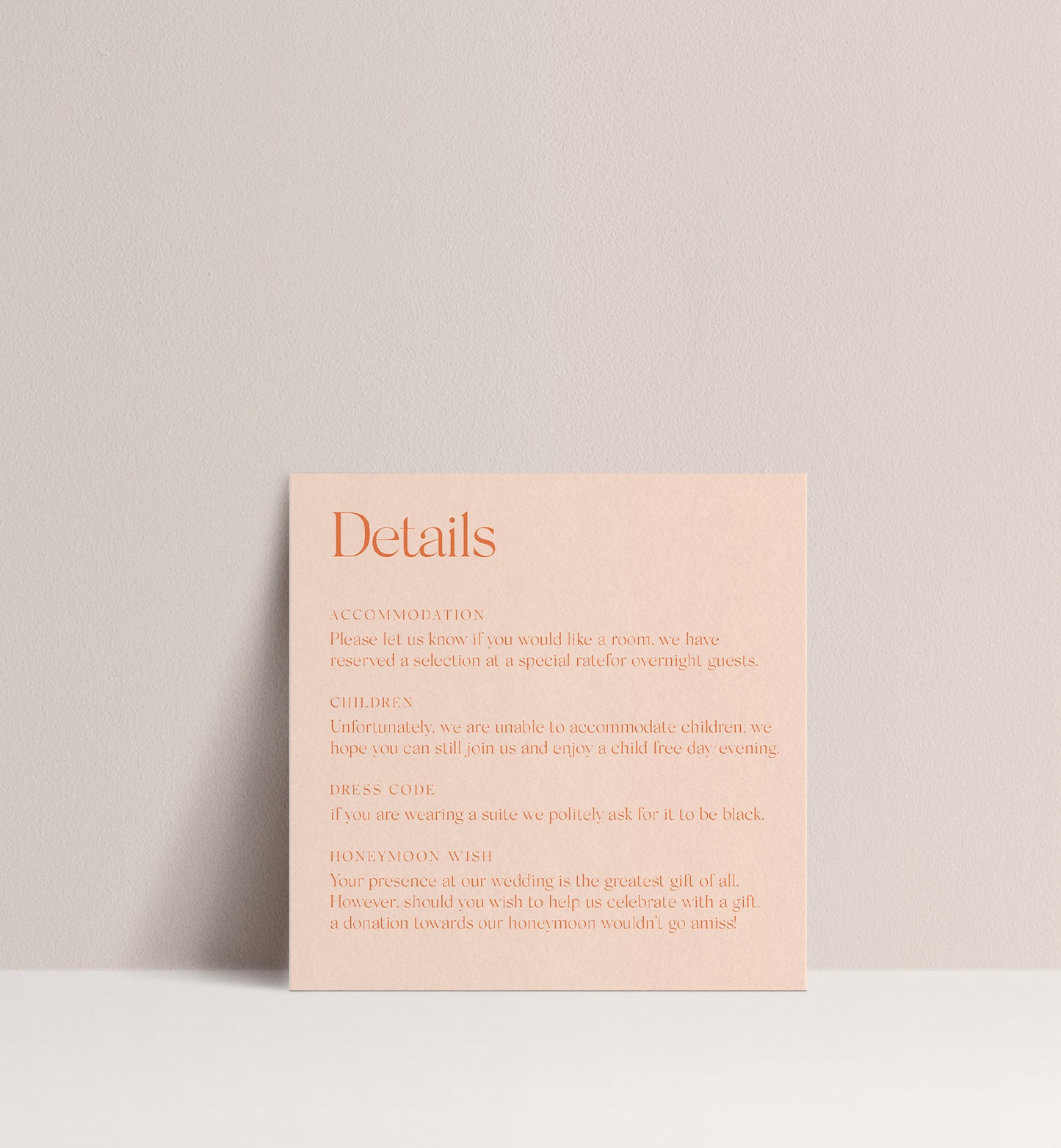 CITRUS LUXE INVITATION 3 CARD SUITE