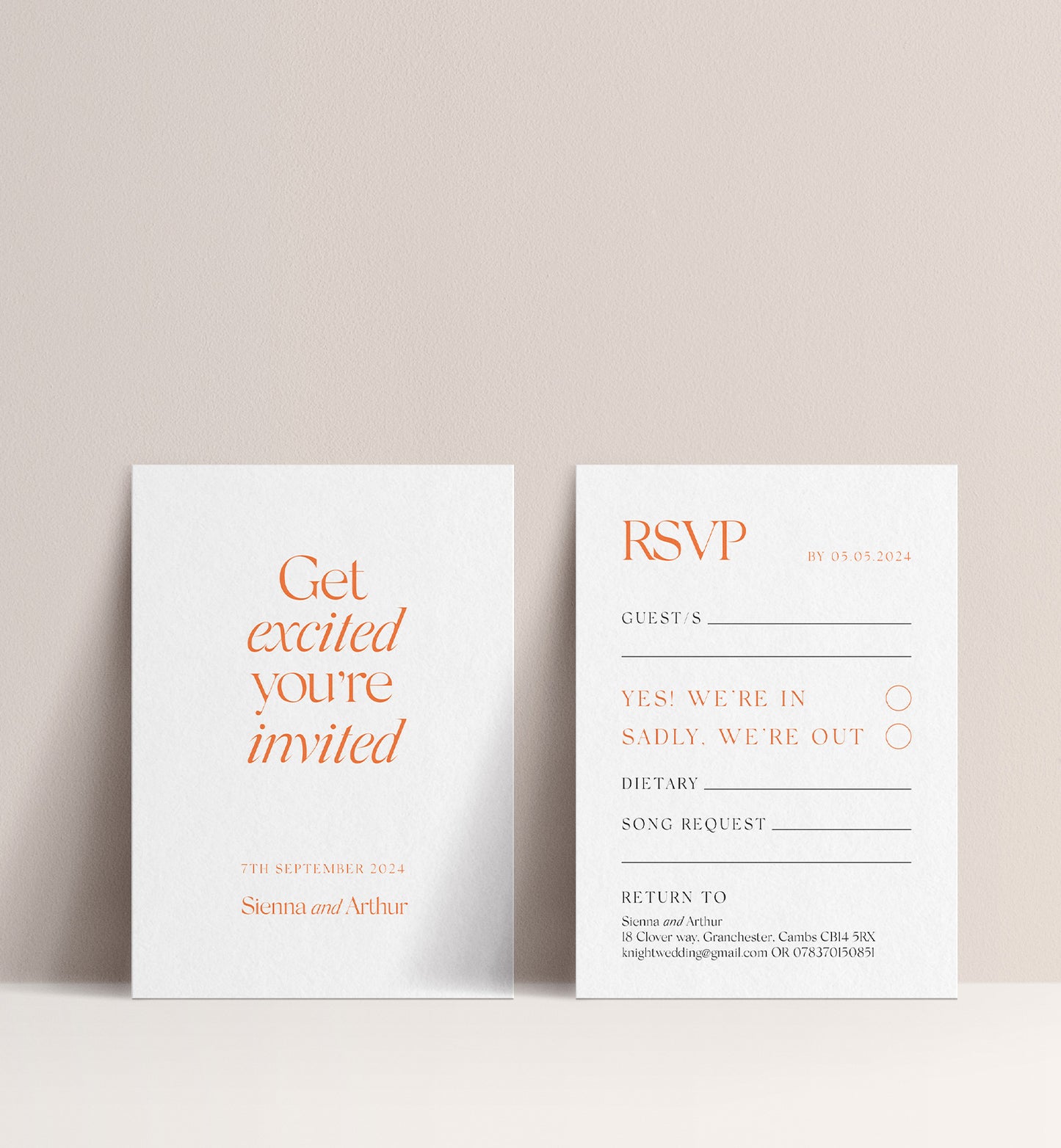 CITRUS LUXE INVITATION 3 CARD SUITE
