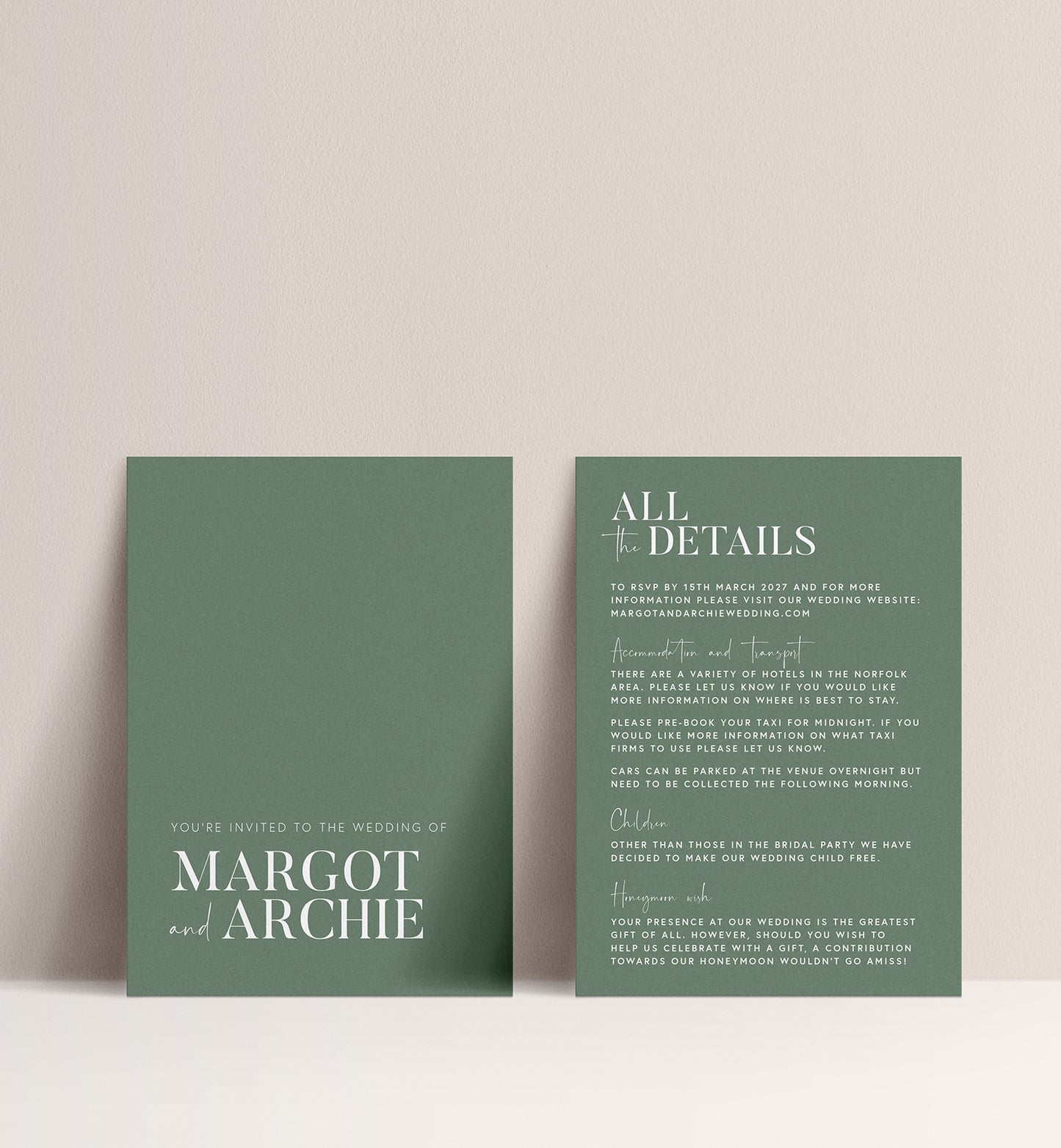 IVY LUXE INVITATION 2 CARD SUITE