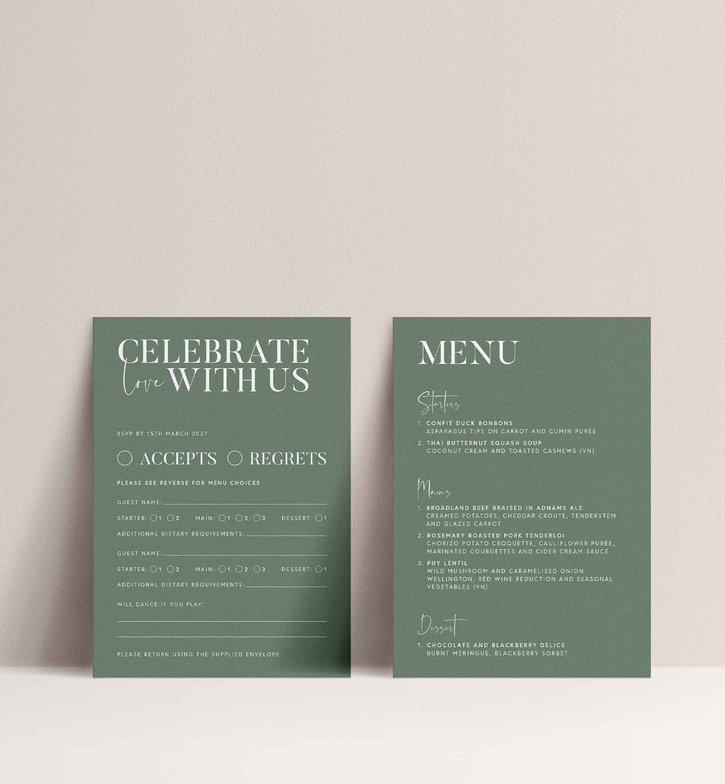 IVY LUXE INVITATION 3 CARD SUITE