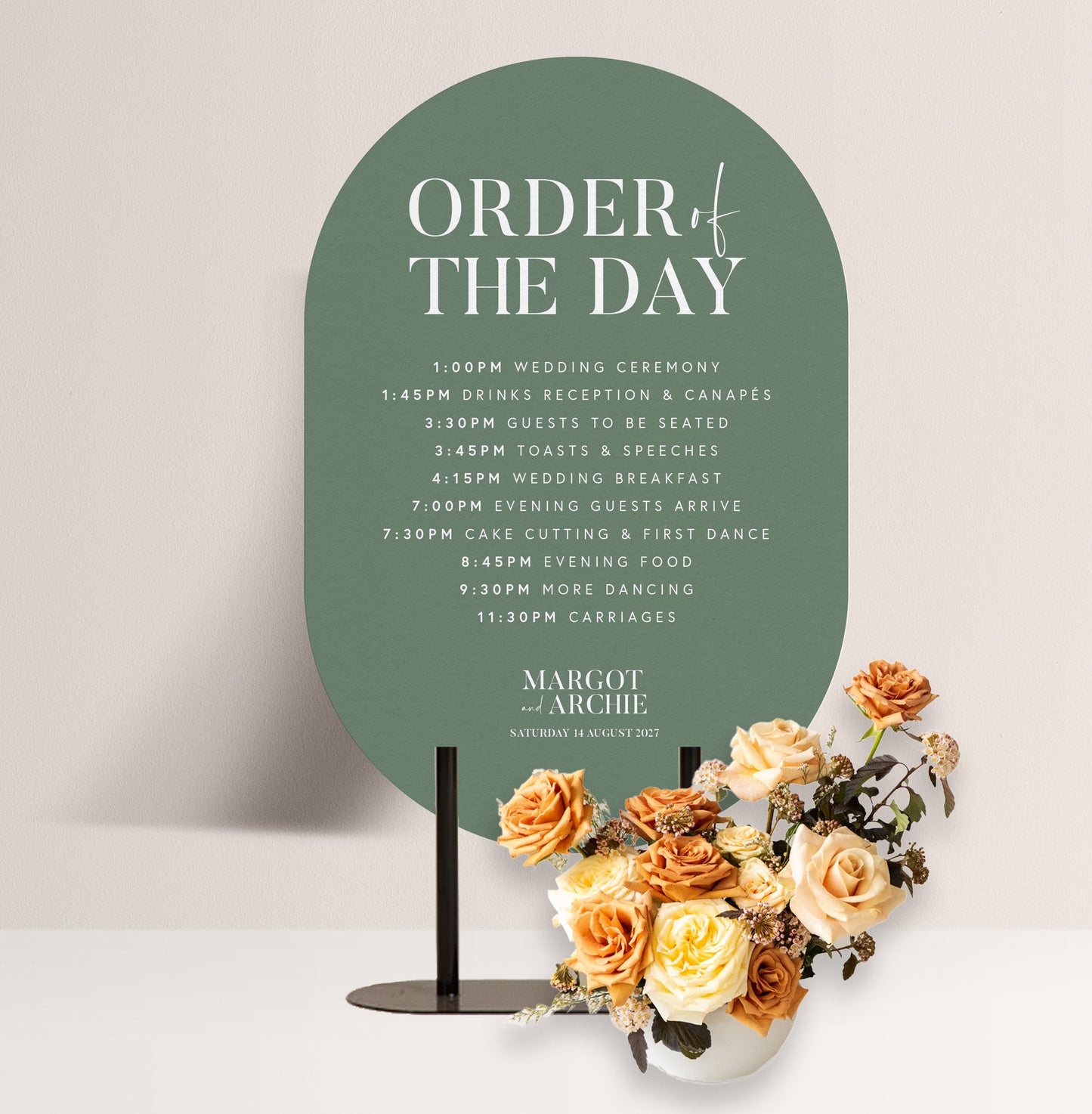 IVY LUXE ORDER OF THE DAY SIGN