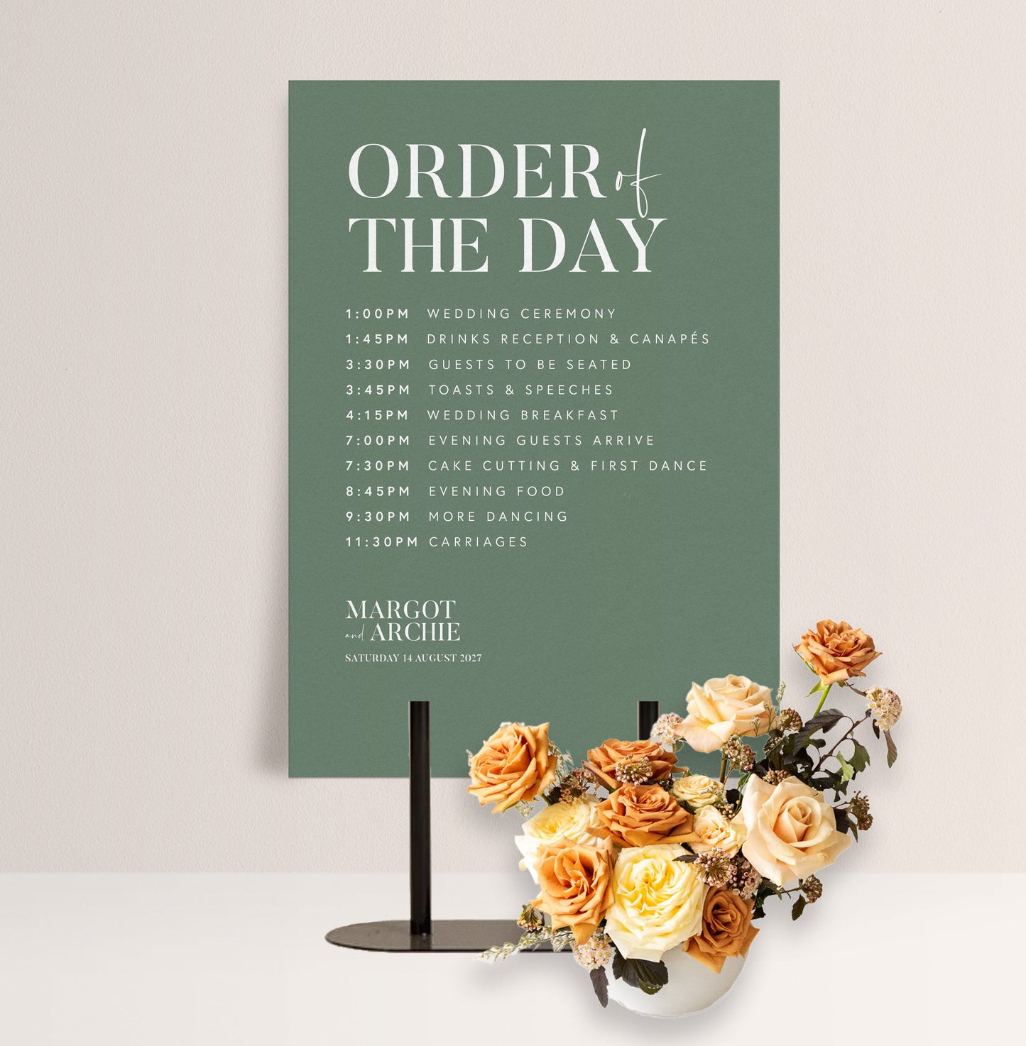 IVY LUXE ORDER OF THE DAY SIGN