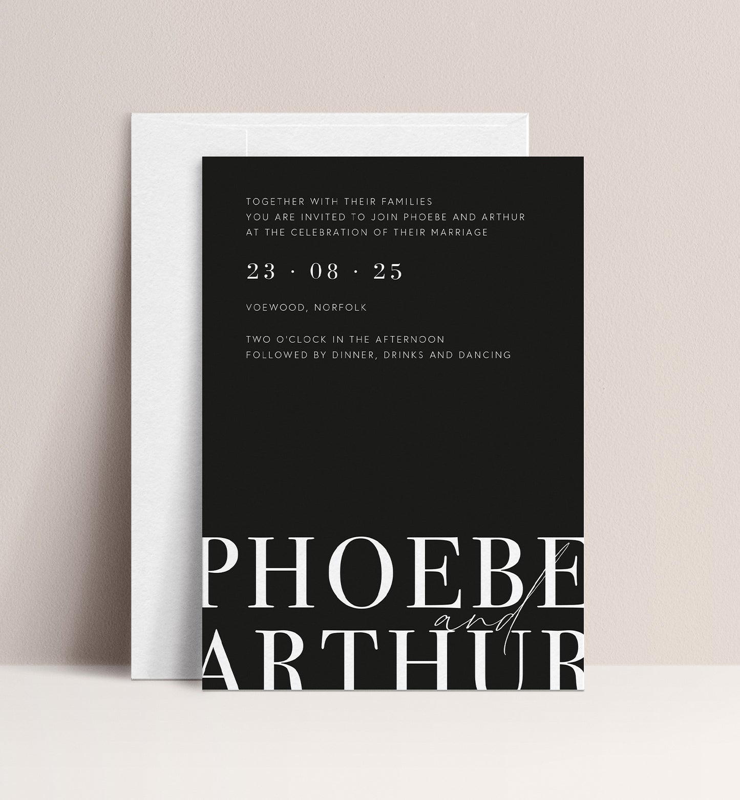MONO LUXE INVITATION 3 CARD SUITE