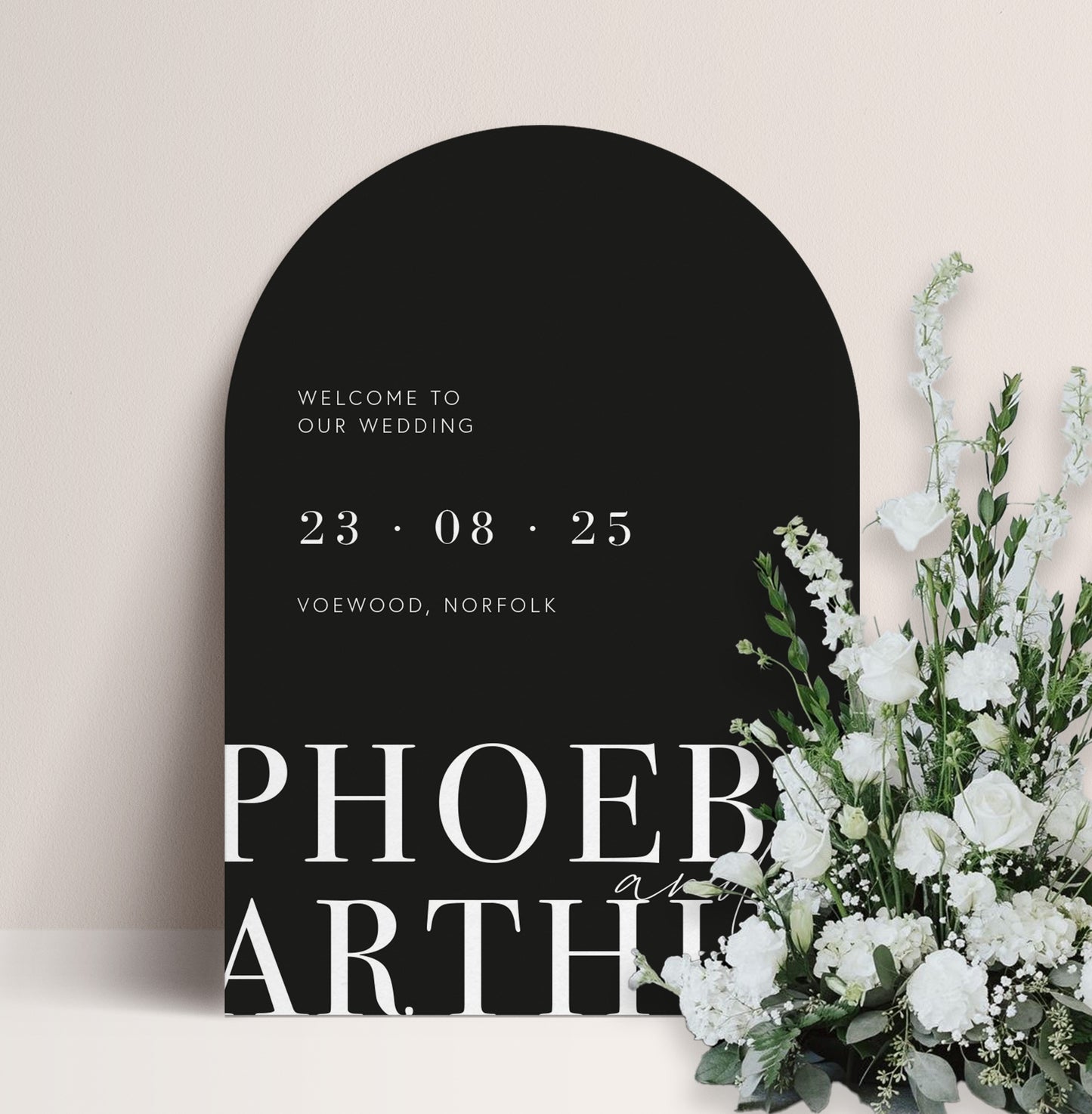 MONO LUXE WELCOME SIGN