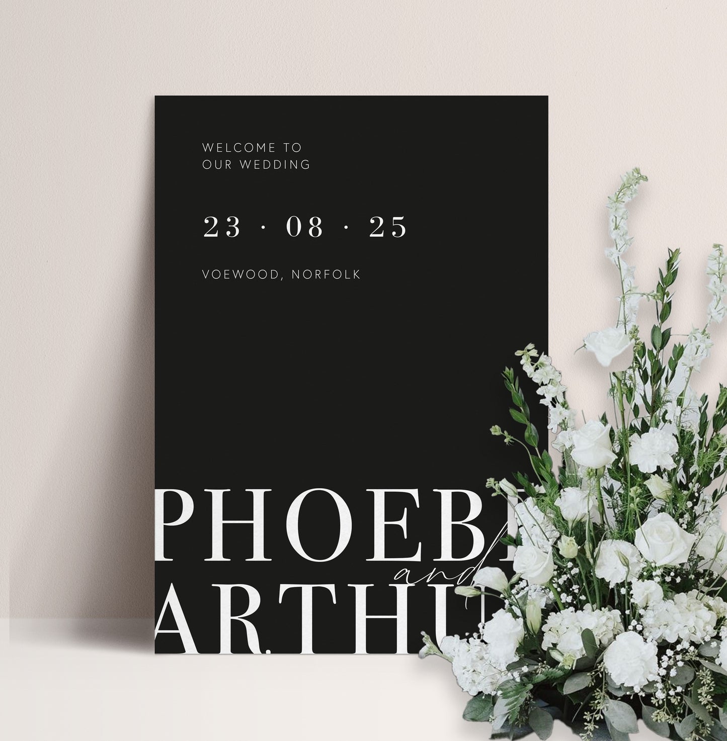 MONO LUXE WELCOME SIGN
