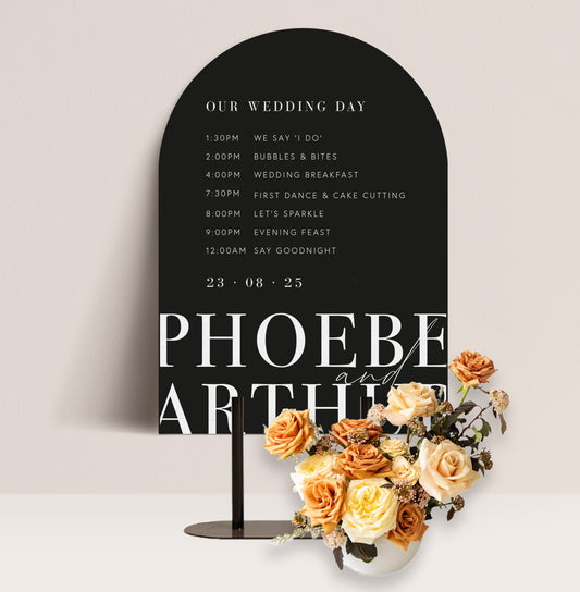 MONO LUXE ORDER OF THE DAY SIGN