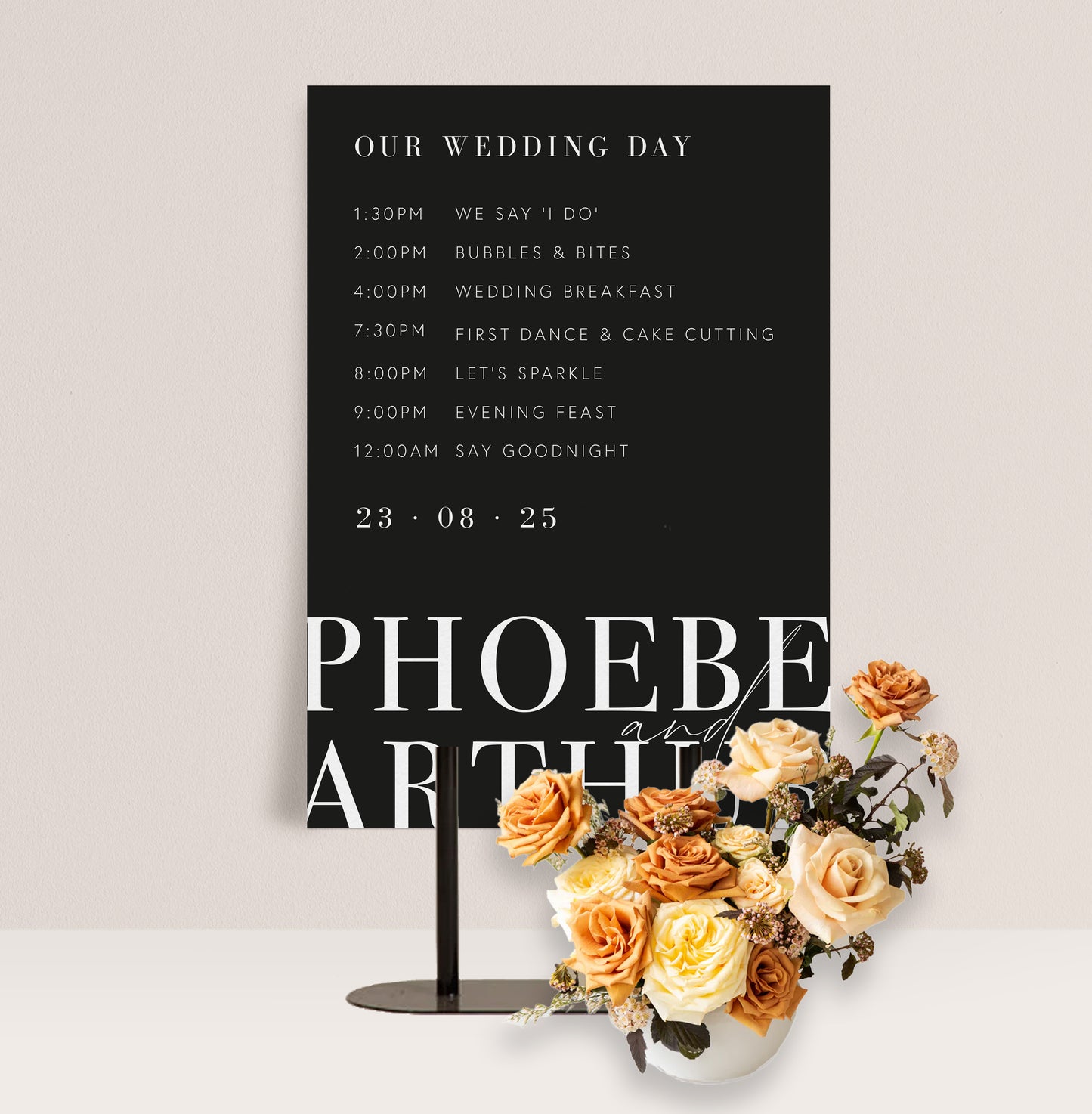 MONO LUXE ORDER OF THE DAY SIGN