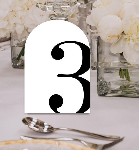 MONO LUXE TABLE NUMBERS