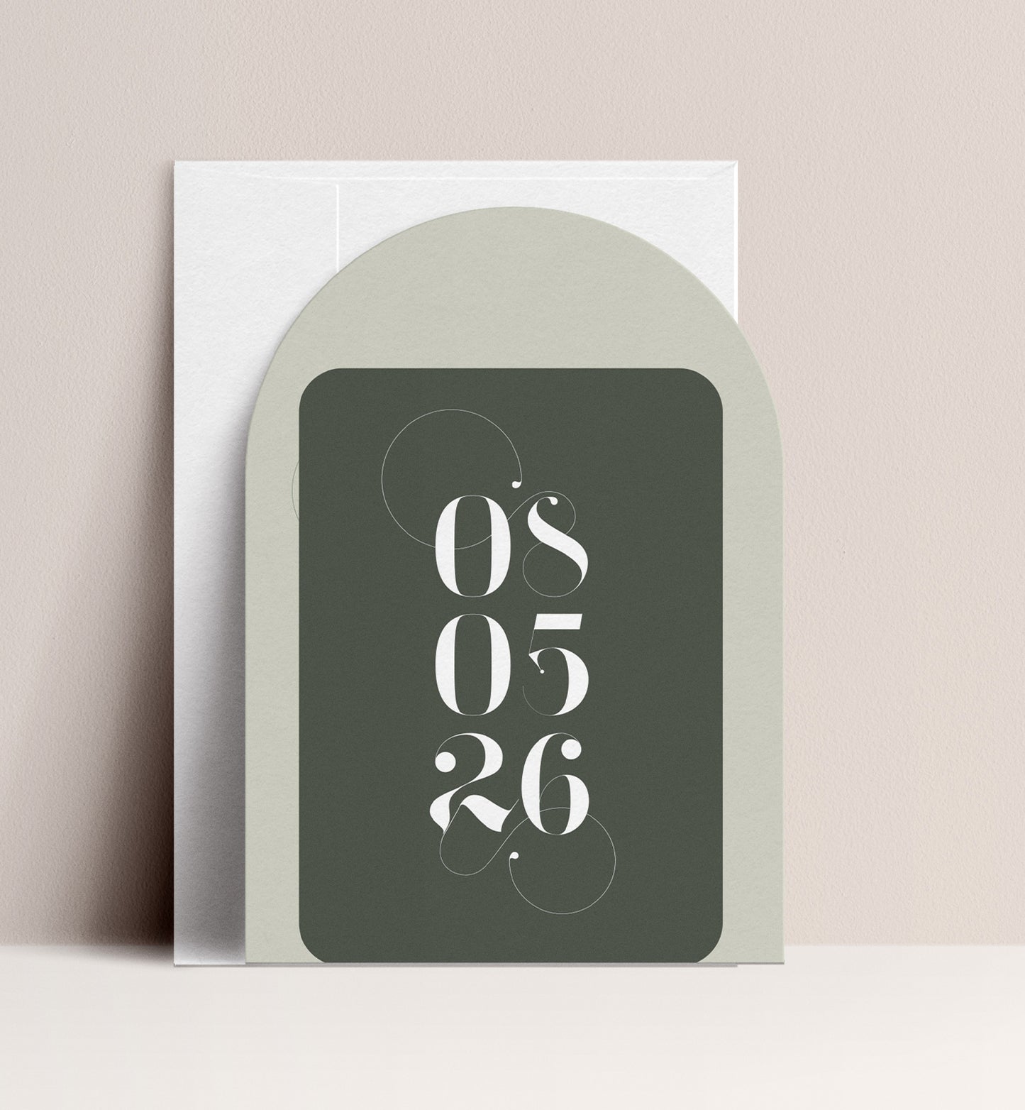 OLIVE LUXE INVITATION 2 CARD SUITE