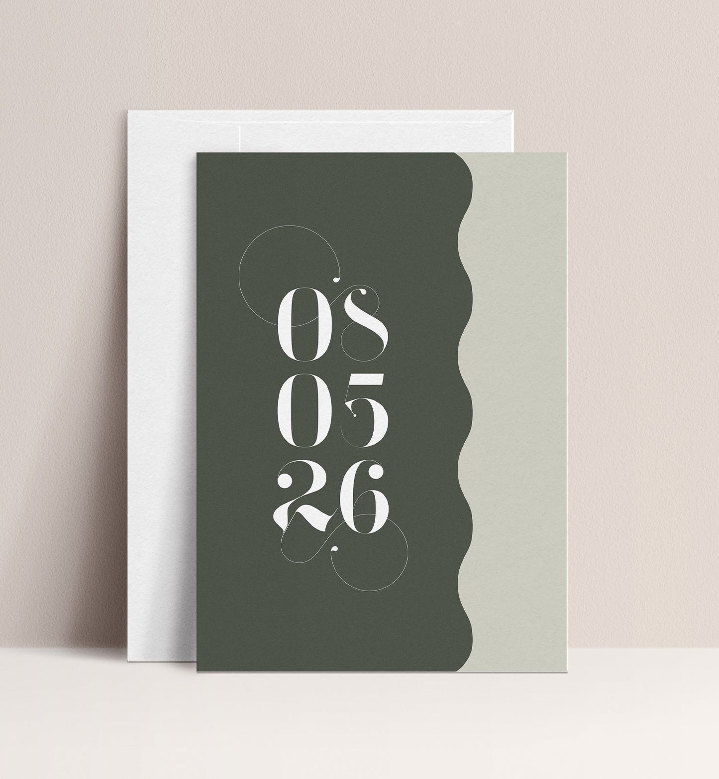 OLIVE LUXE INVITATION 2 CARD SUITE