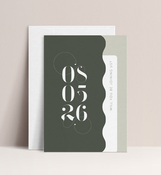 OLIVE LUXE INVITATION 3 CARD SUITE