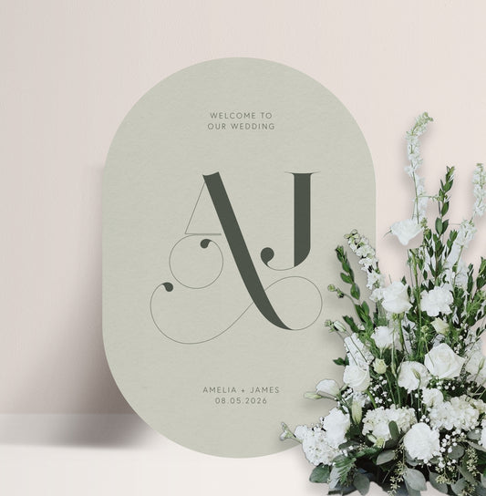 OLIVE LUXE WELCOME SIGN