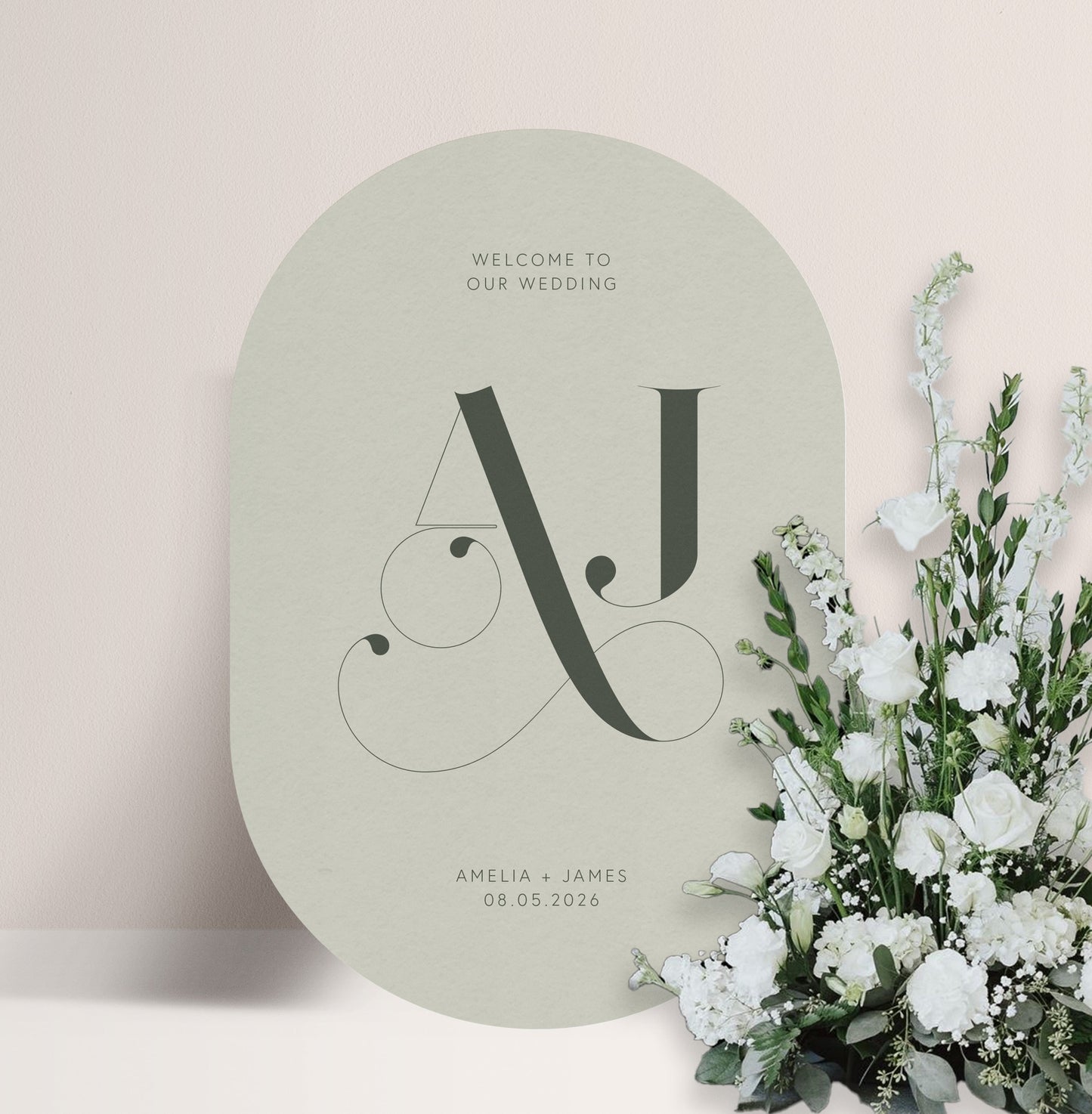 OLIVE LUXE WELCOME SIGN