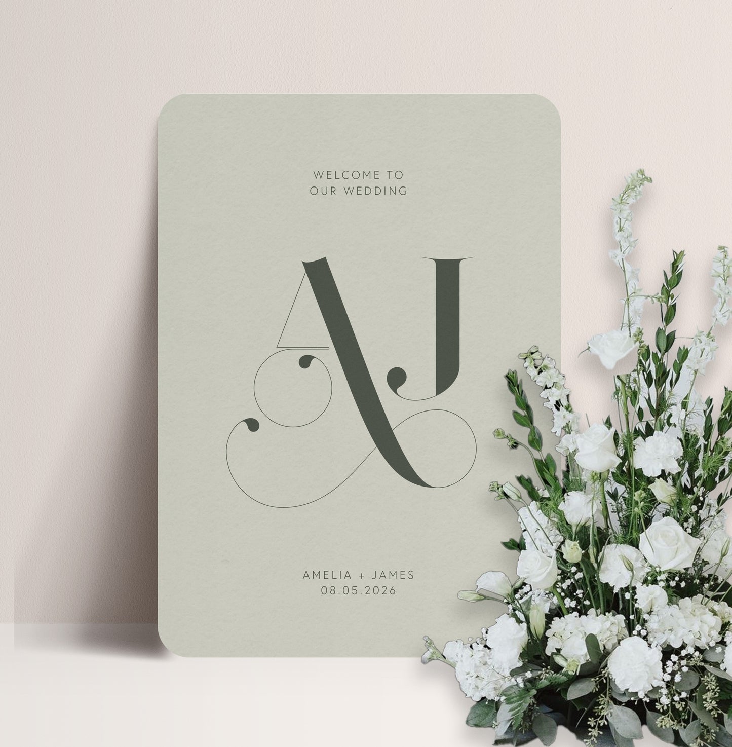 OLIVE LUXE WELCOME SIGN