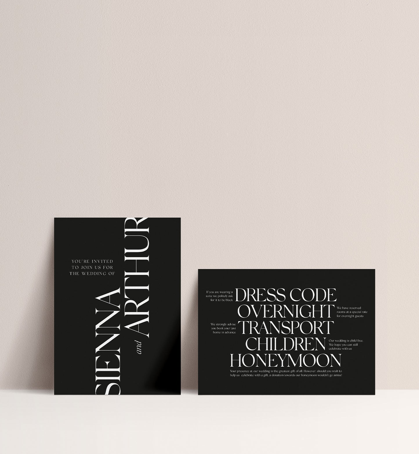 ORCHID LUXE INVITATION 2 CARD SUITE
