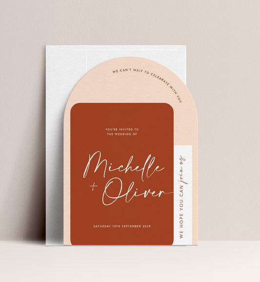 PAMPAS LUXE INVITATION 3 CARD SUITE