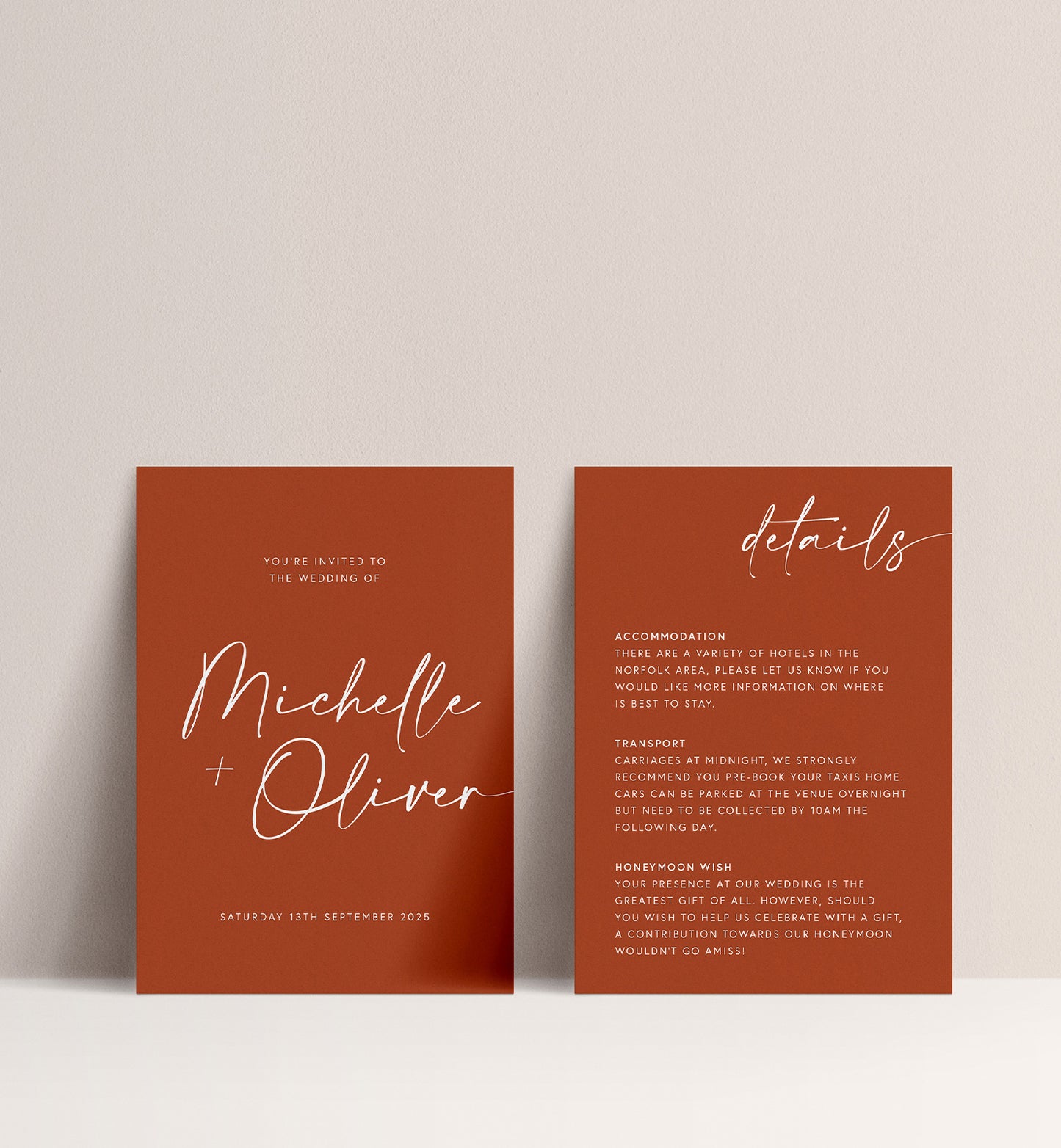 PAMPAS LUXE INVITATION 3 CARD SUITE