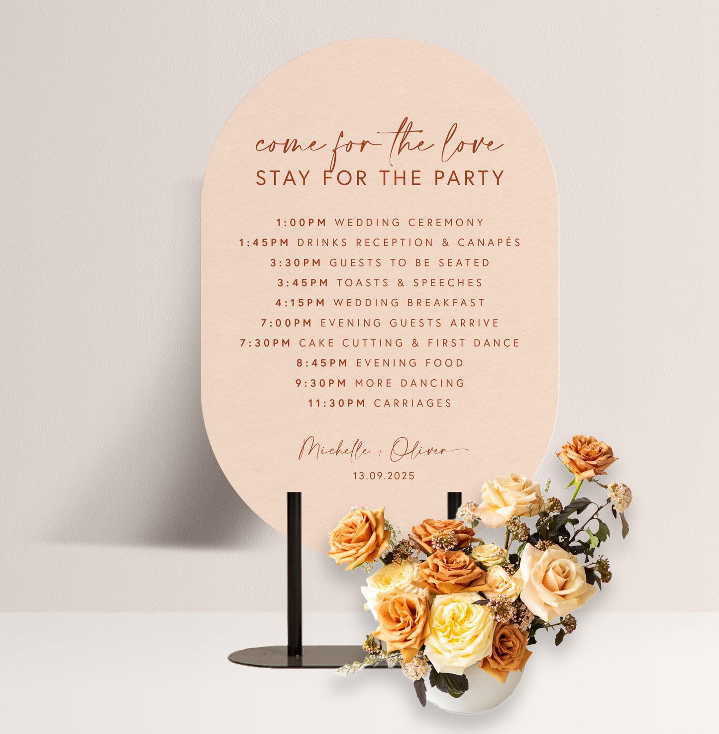 PAMPAS LUXE ORDER OF THE DAY SIGN
