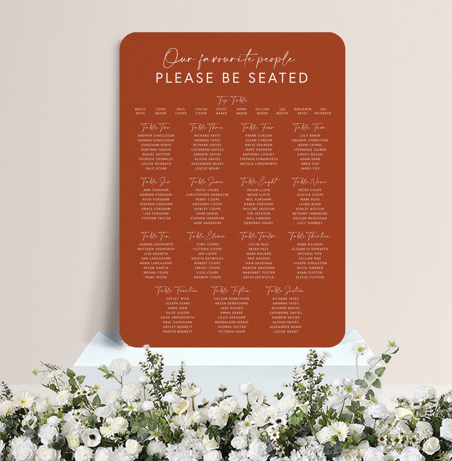 PAMPAS LUXE TABLE PLAN