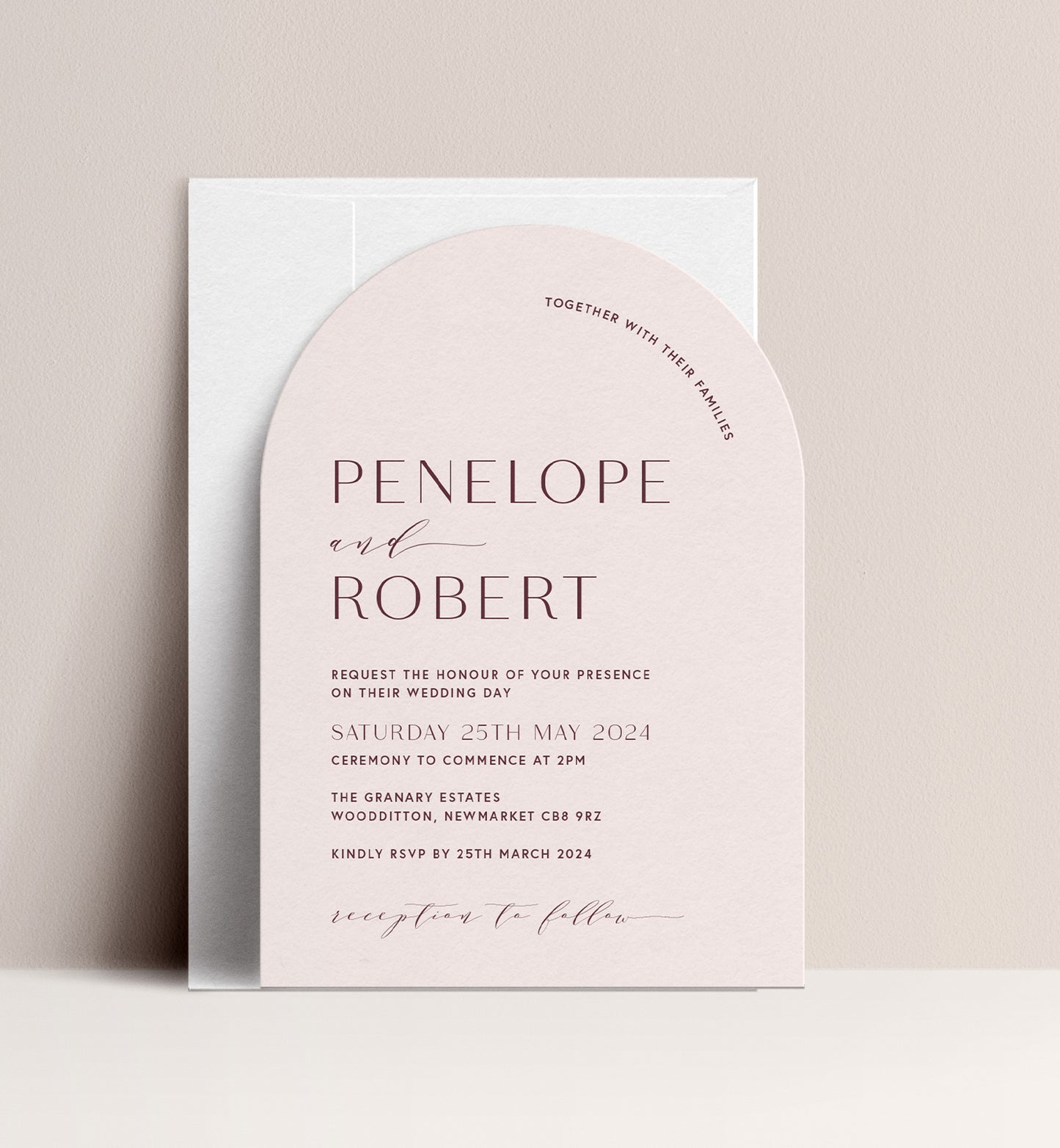 PEONY LUXE INVITATION 3 CARD SUITE