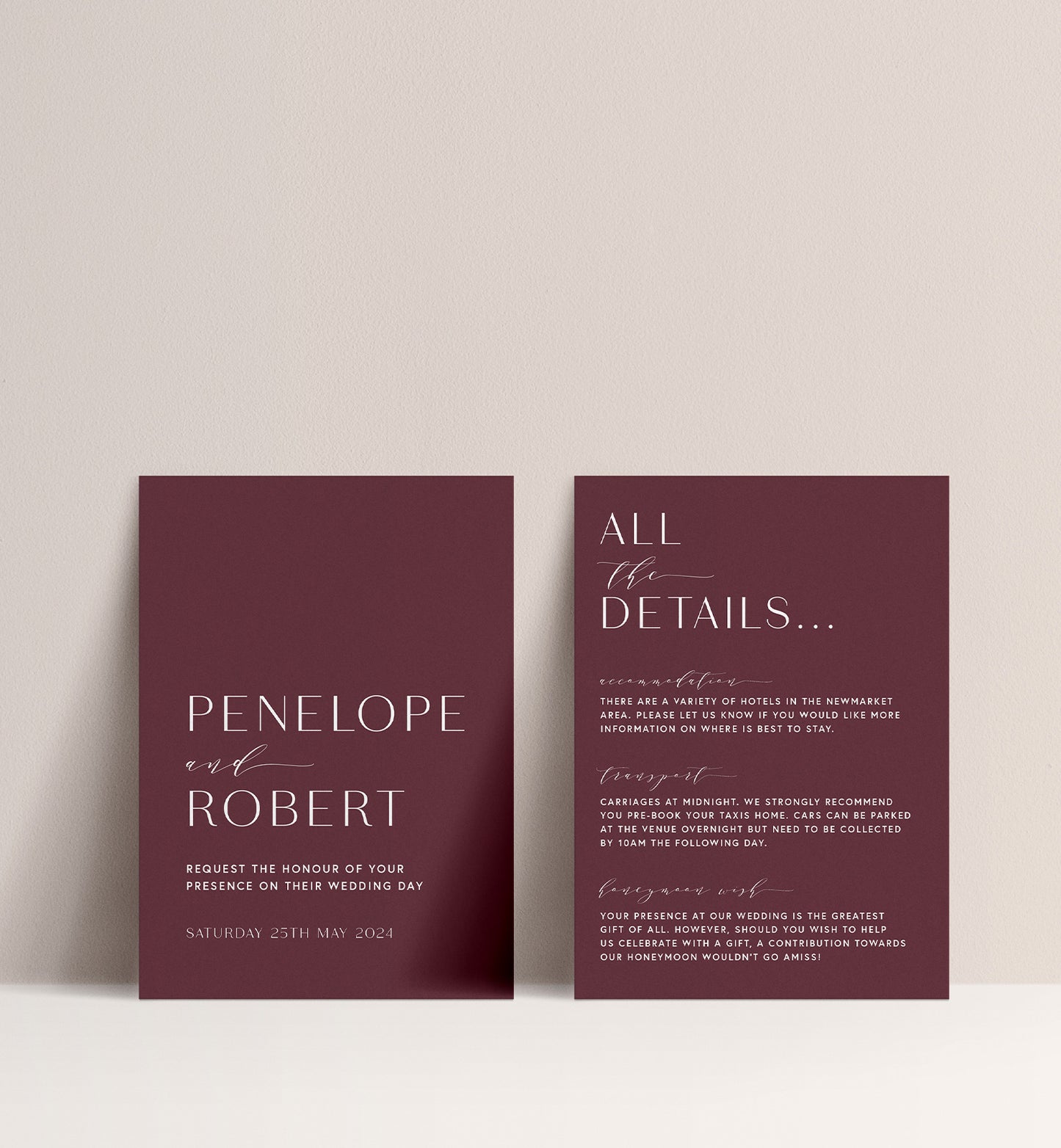 PEONY LUXE INVITATION 2 CARD SUITE