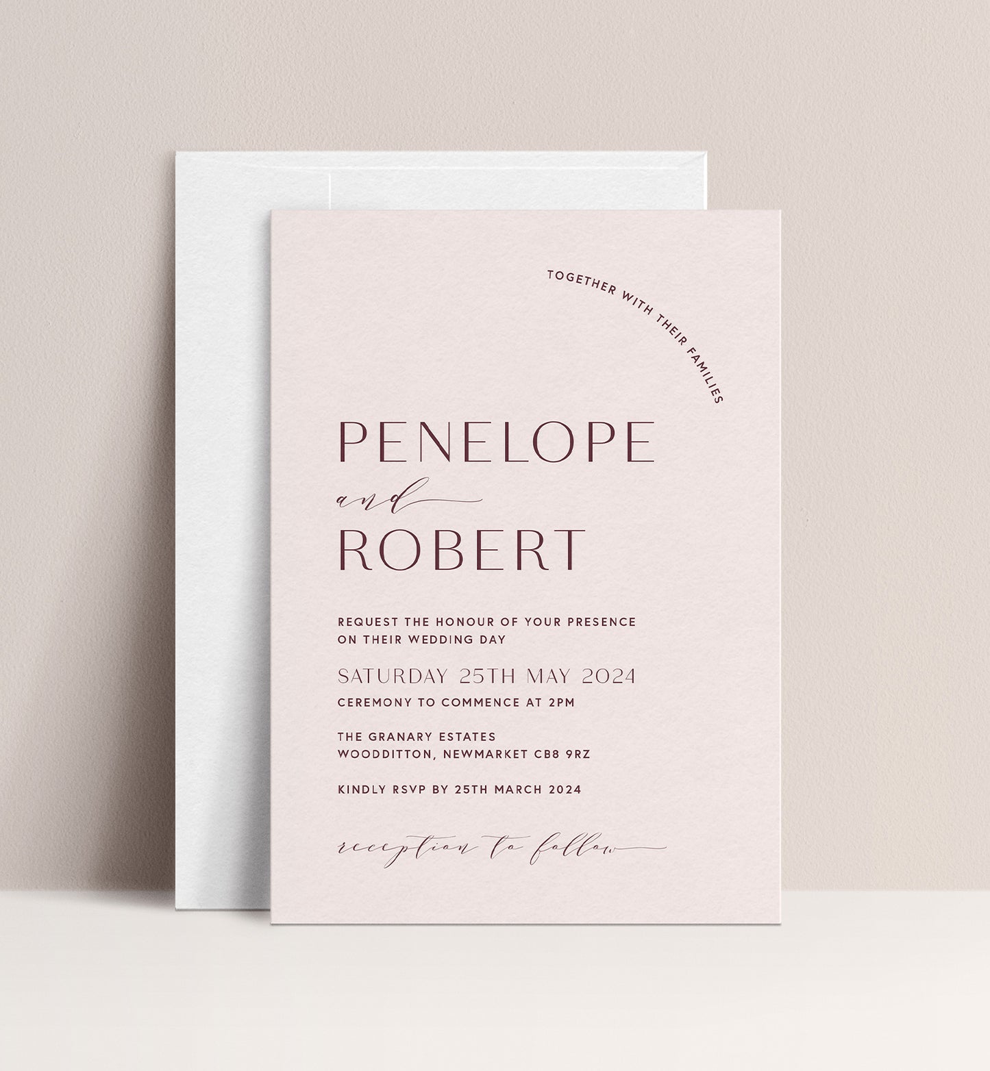 PEONY LUXE INVITATION 2 CARD SUITE