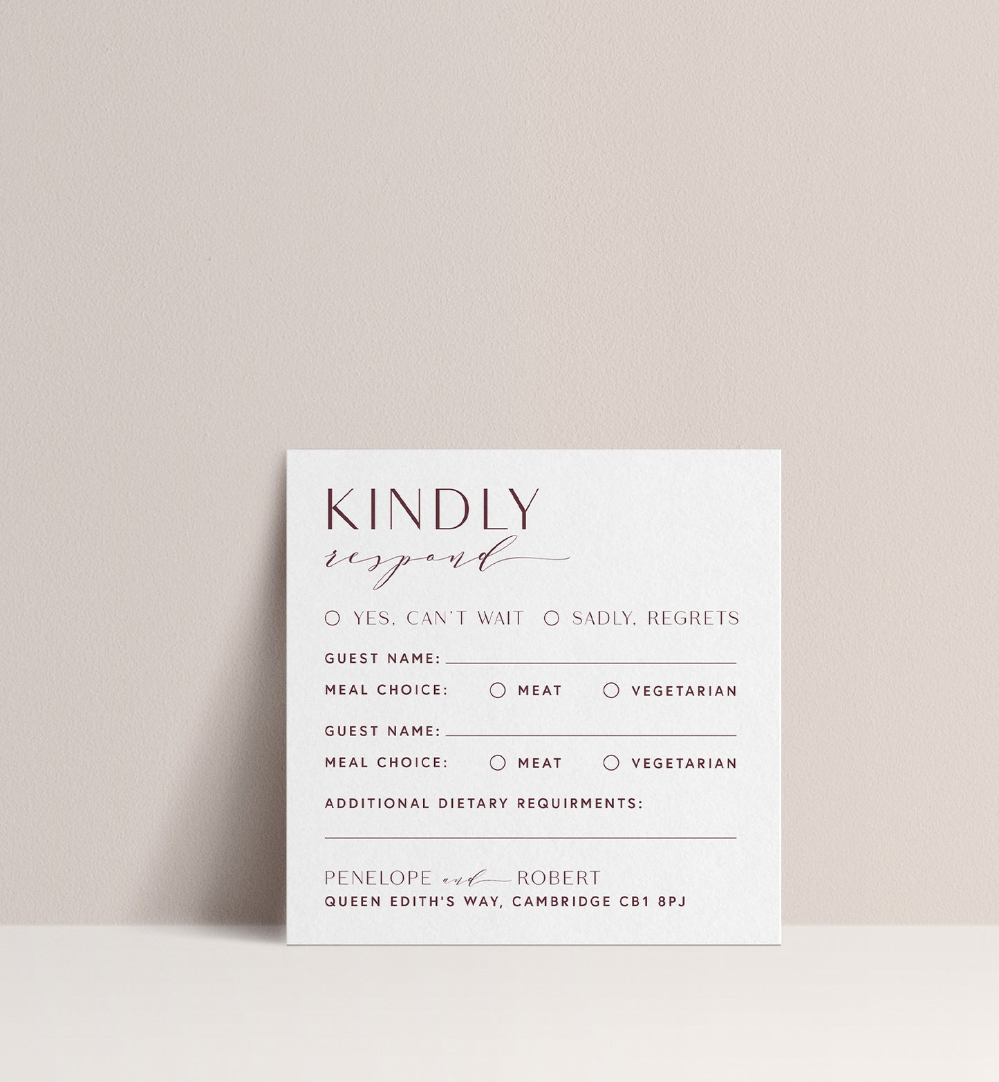 PEONY LUXE INVITATION 3 CARD SUITE