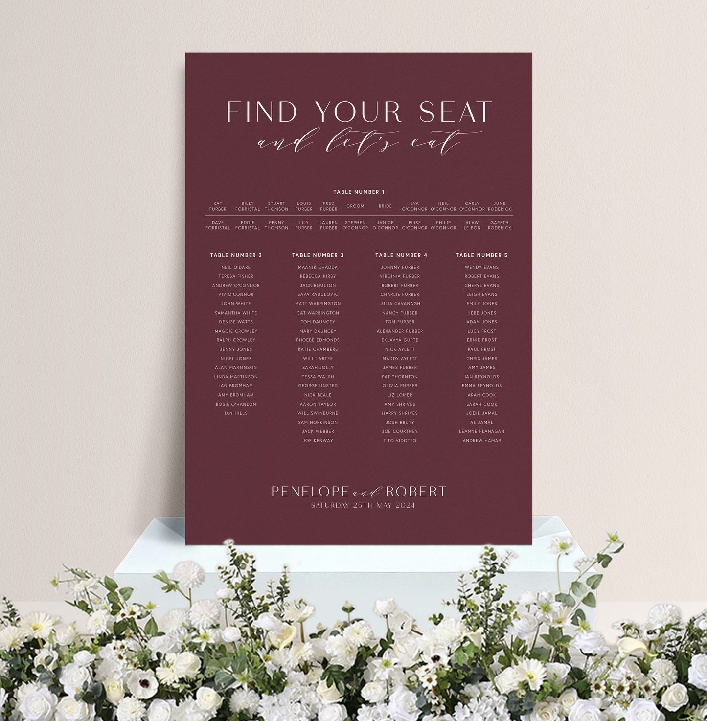 PEONY LUXE TABLE PLAN