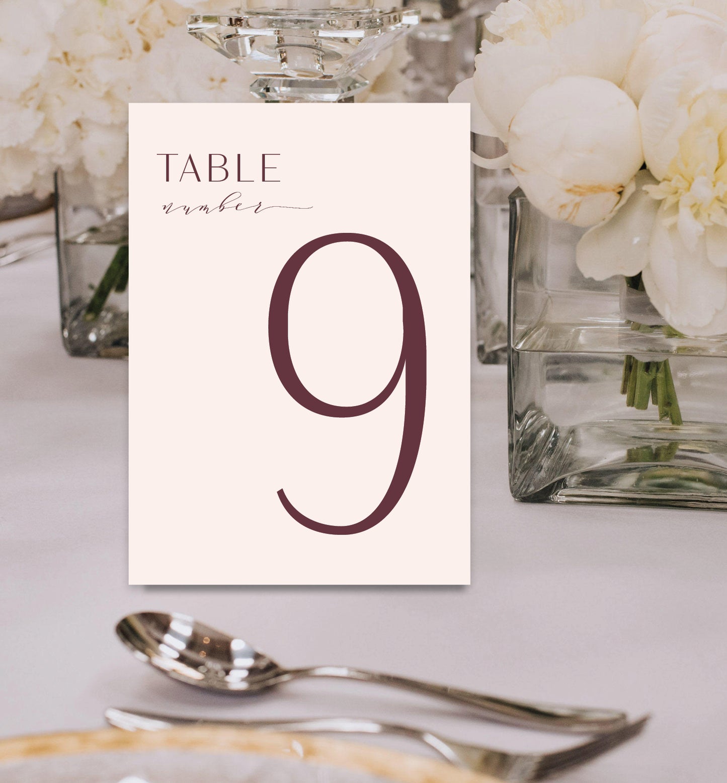 PEONY LUXE TABLE NUMBERS