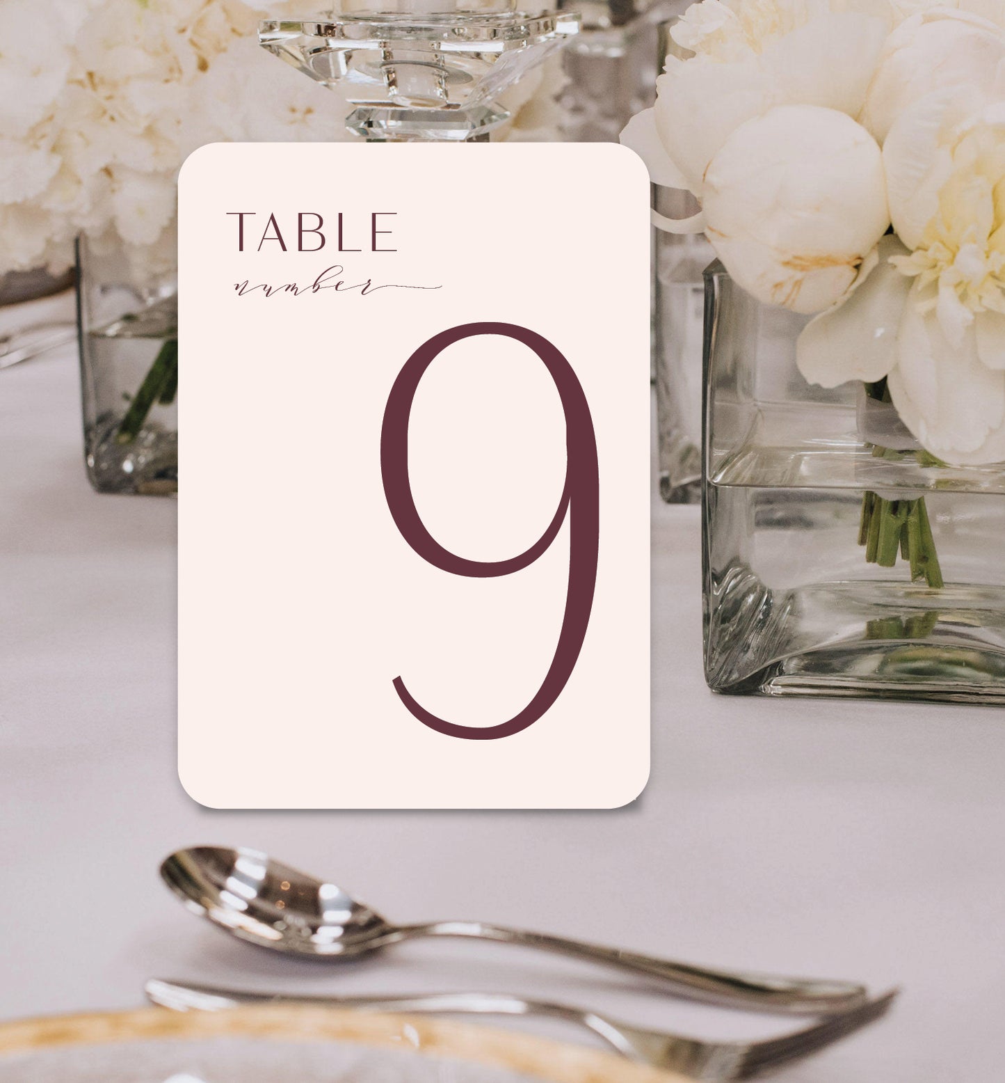 PEONY LUXE TABLE NUMBERS