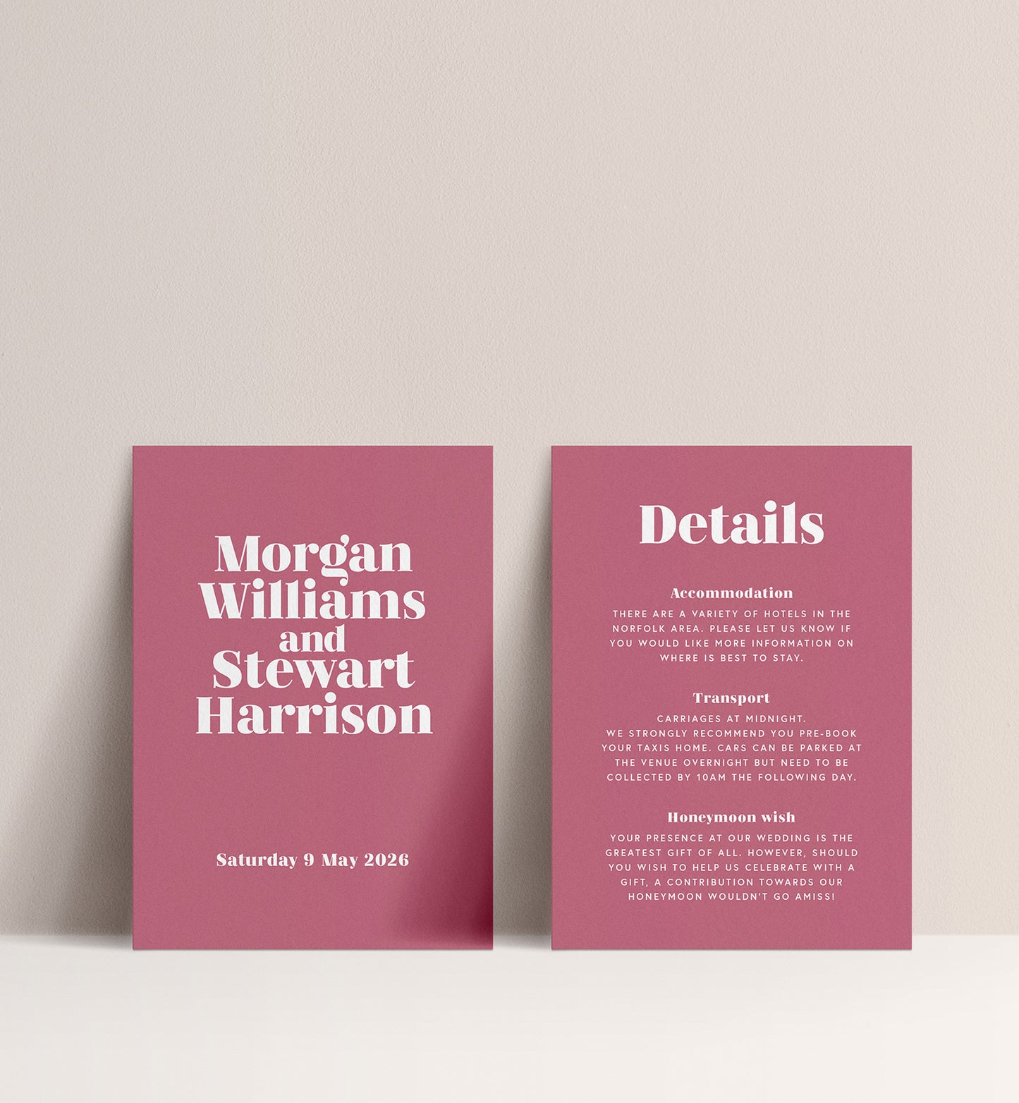 ROSE LUXE INVITATION 2 CARD SUITE