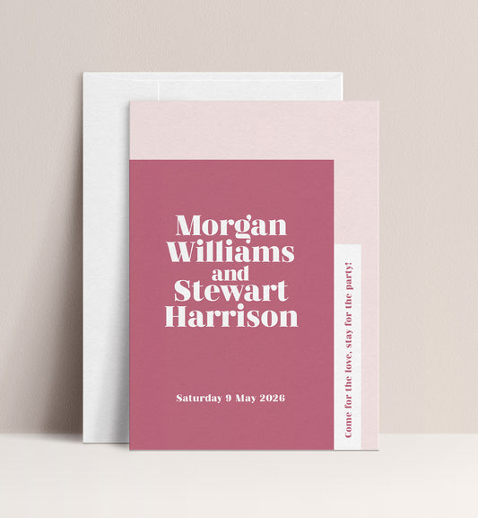 ROSE LUXE INVITATION 3 CARD SUITE
