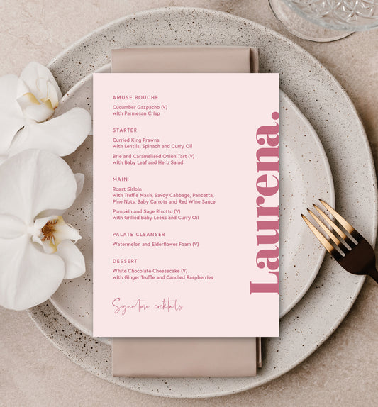 ROSE LUXE MENU