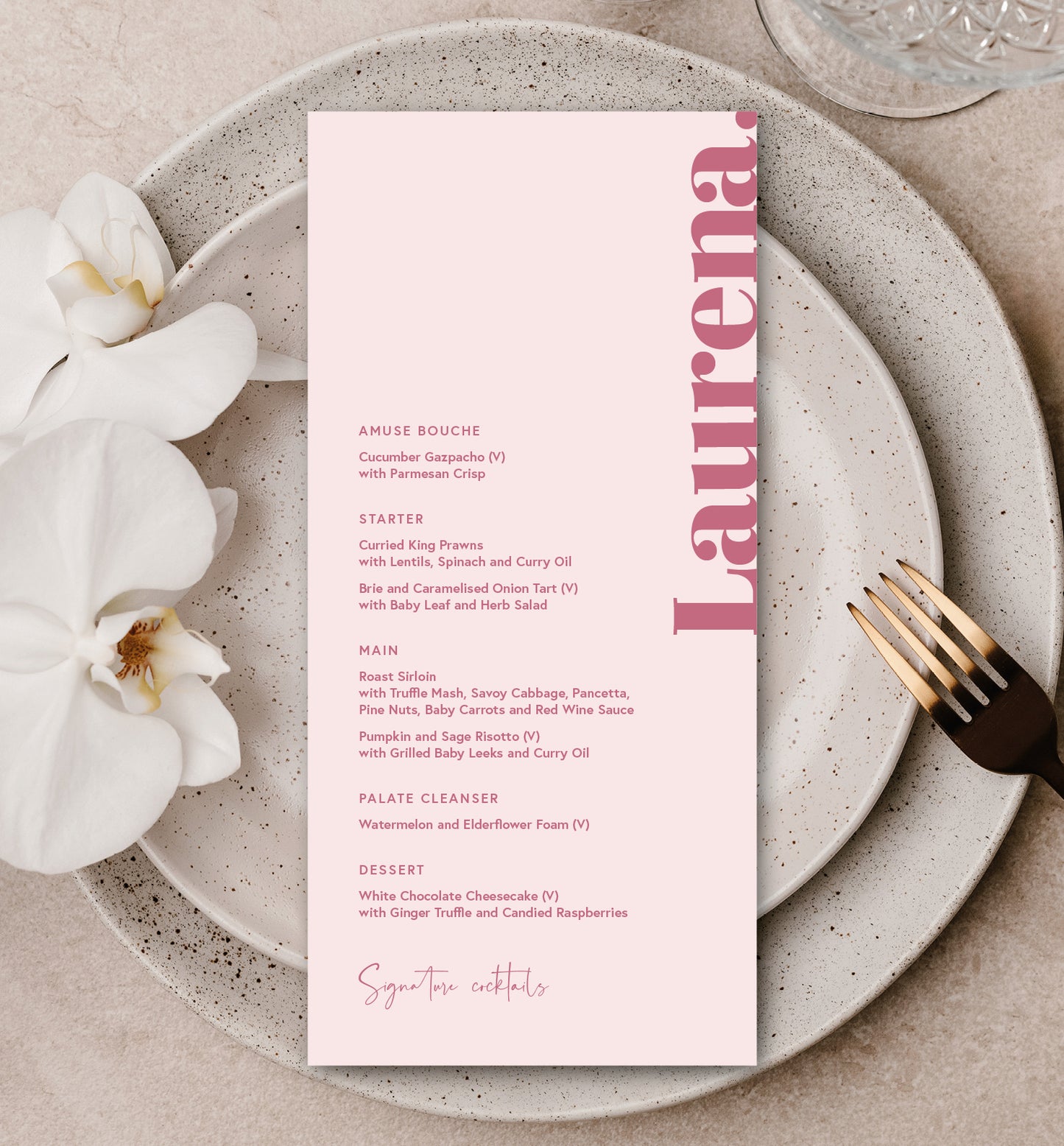 ROSE LUXE MENU