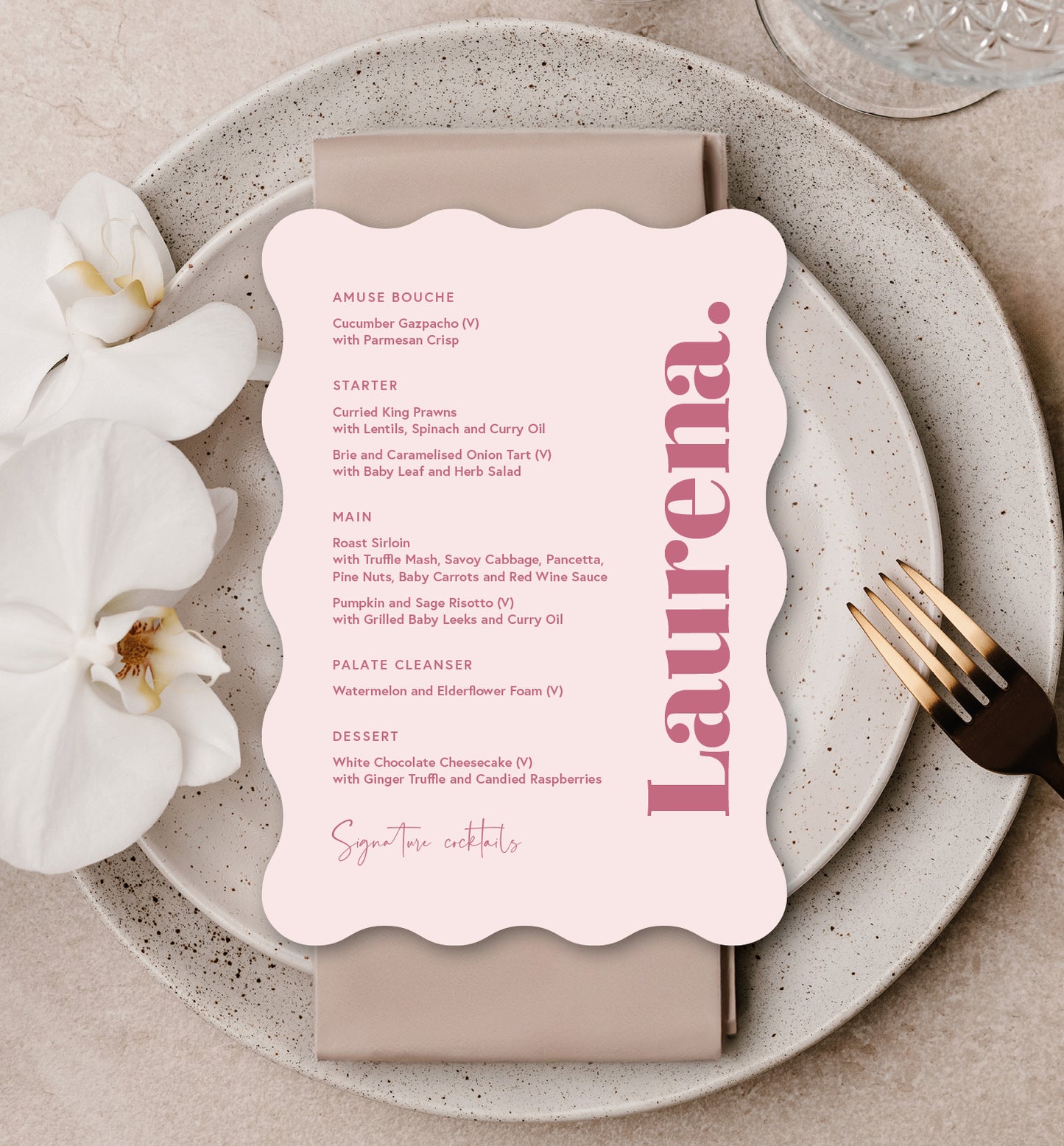 ROSE LUXE MENU