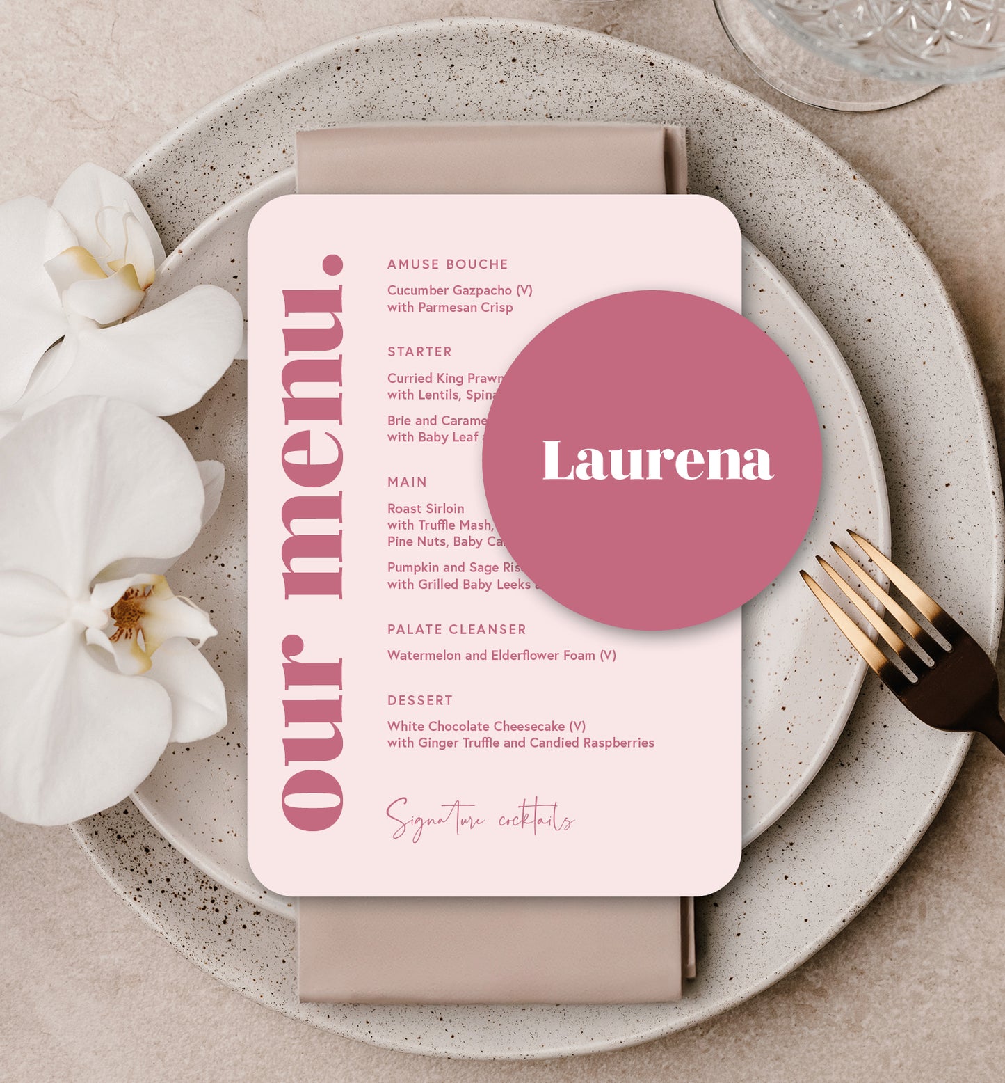 ROSE LUXE PLACE SETTING PACKAGE