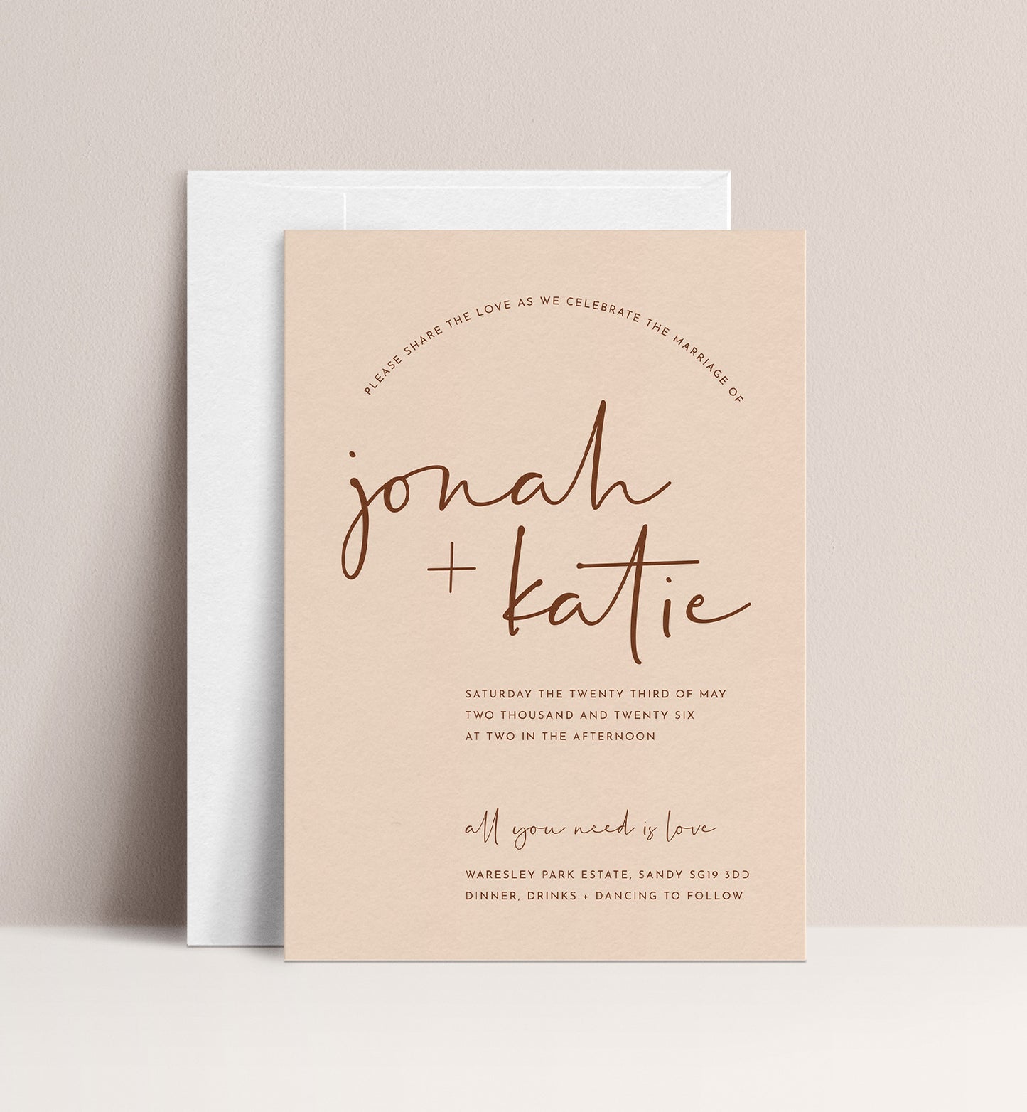 WOODLAND LUXE INVITATION 2 CARD SUITE