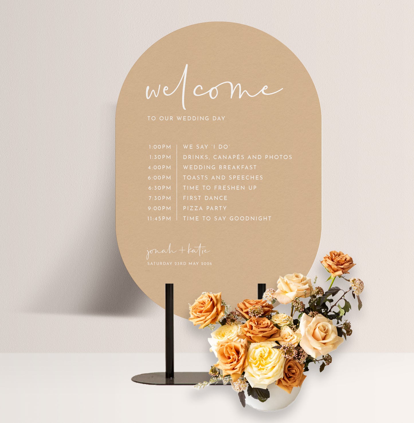 WOODLAND LUXE ORDER OF THE DAY SIGN