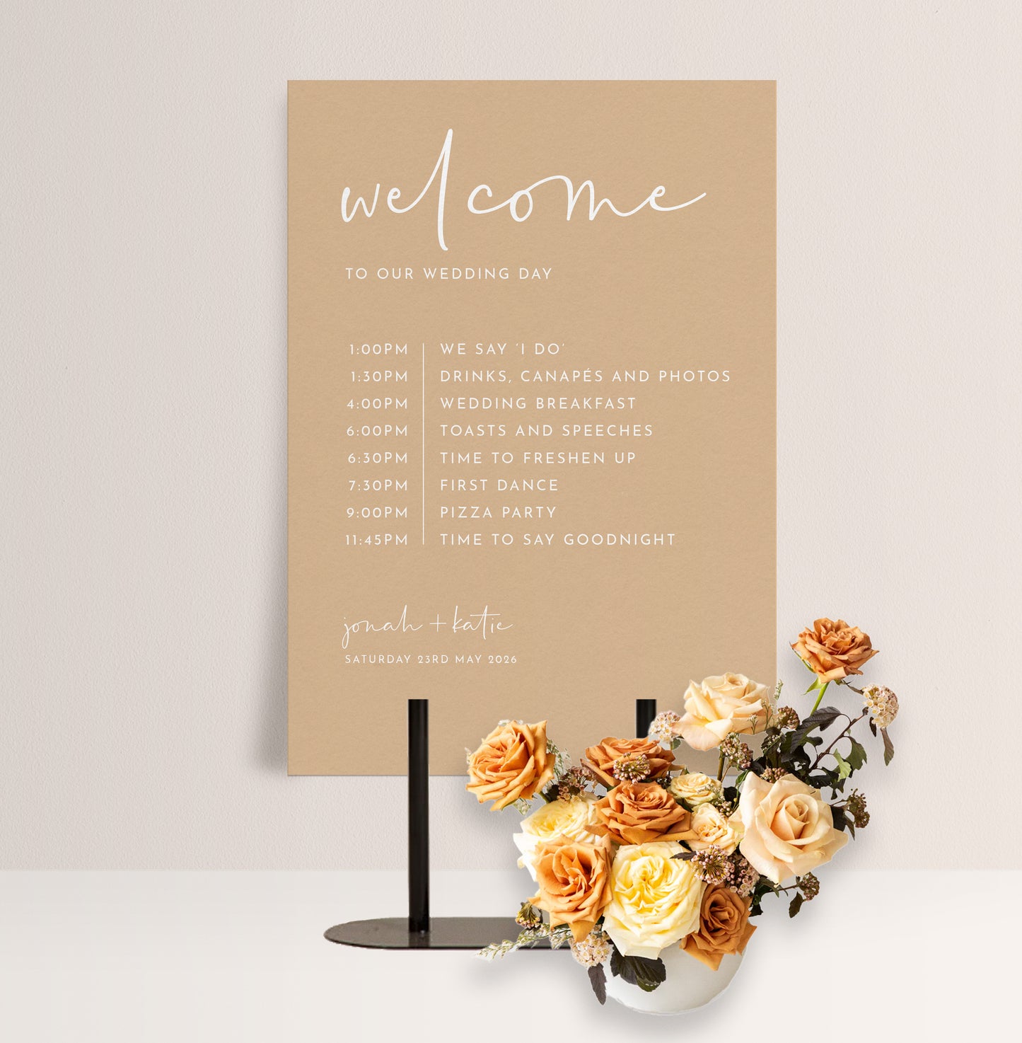 WOODLAND LUXE ORDER OF THE DAY SIGN