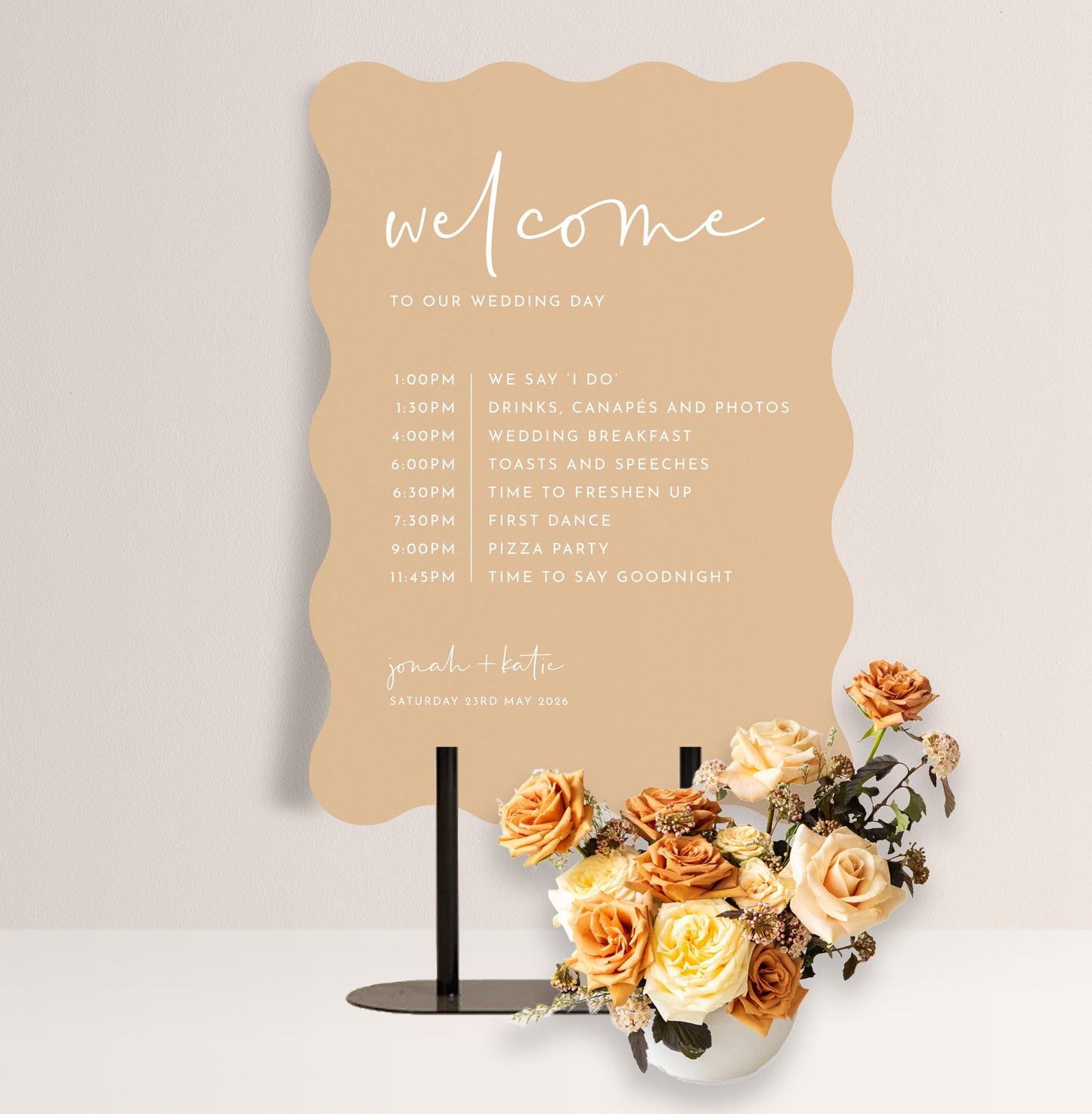 WOODLAND LUXE ORDER OF THE DAY SIGN