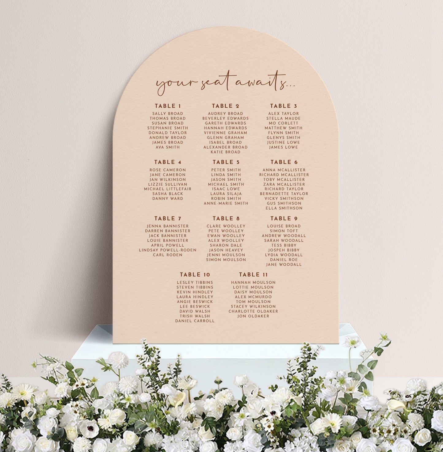 WOODLAND LUXE TABLE PLAN