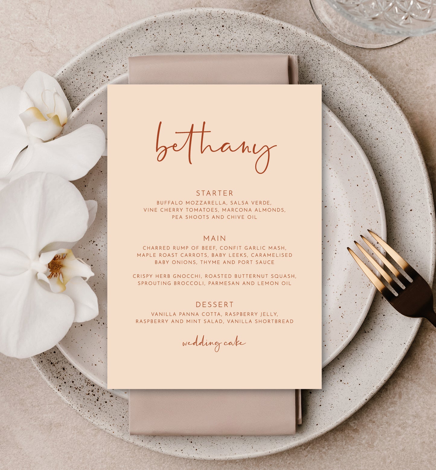 WOODLAND LUXE MENU