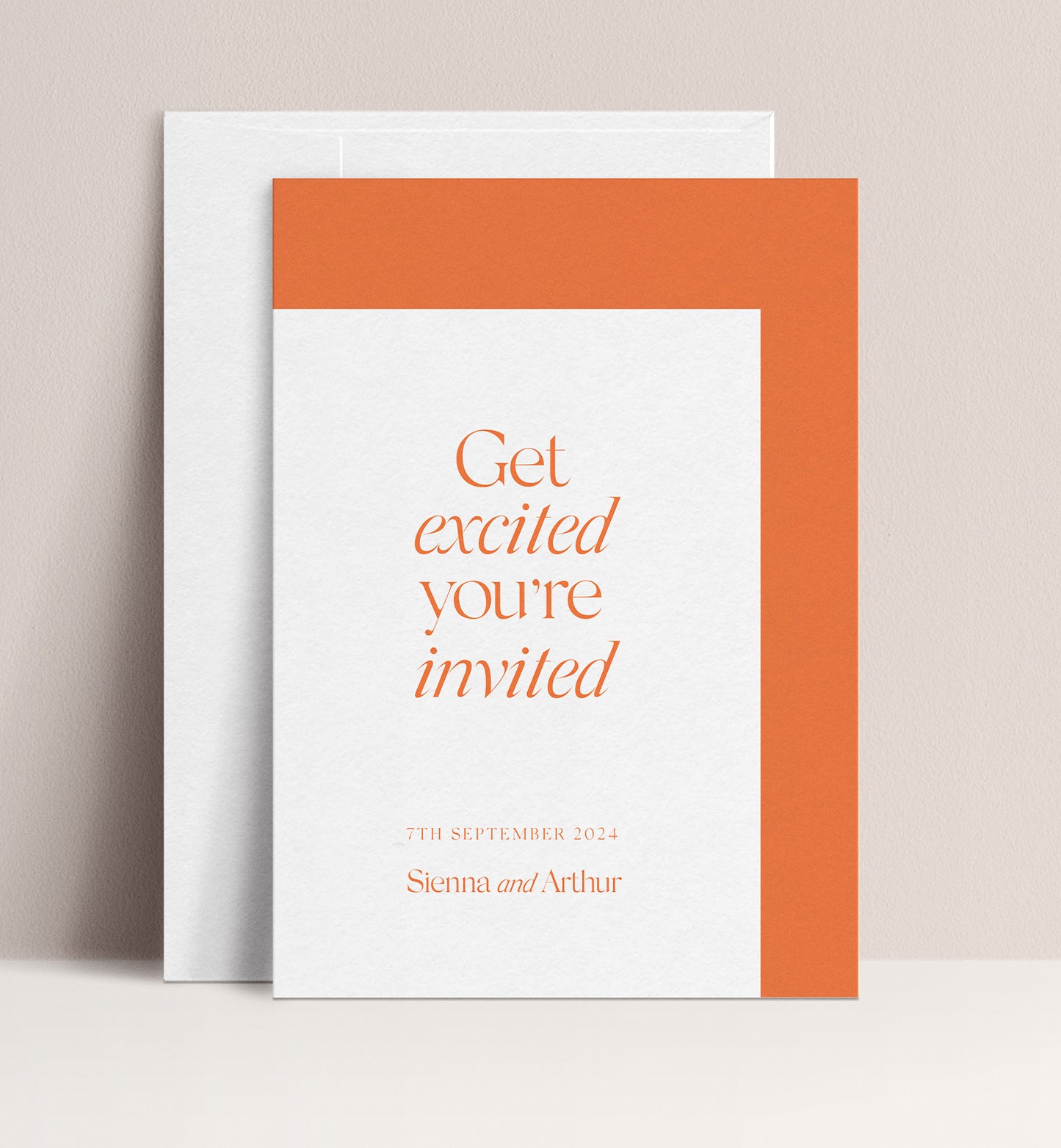 CITRUS LUXE INVITATION 2 CARD SUITE