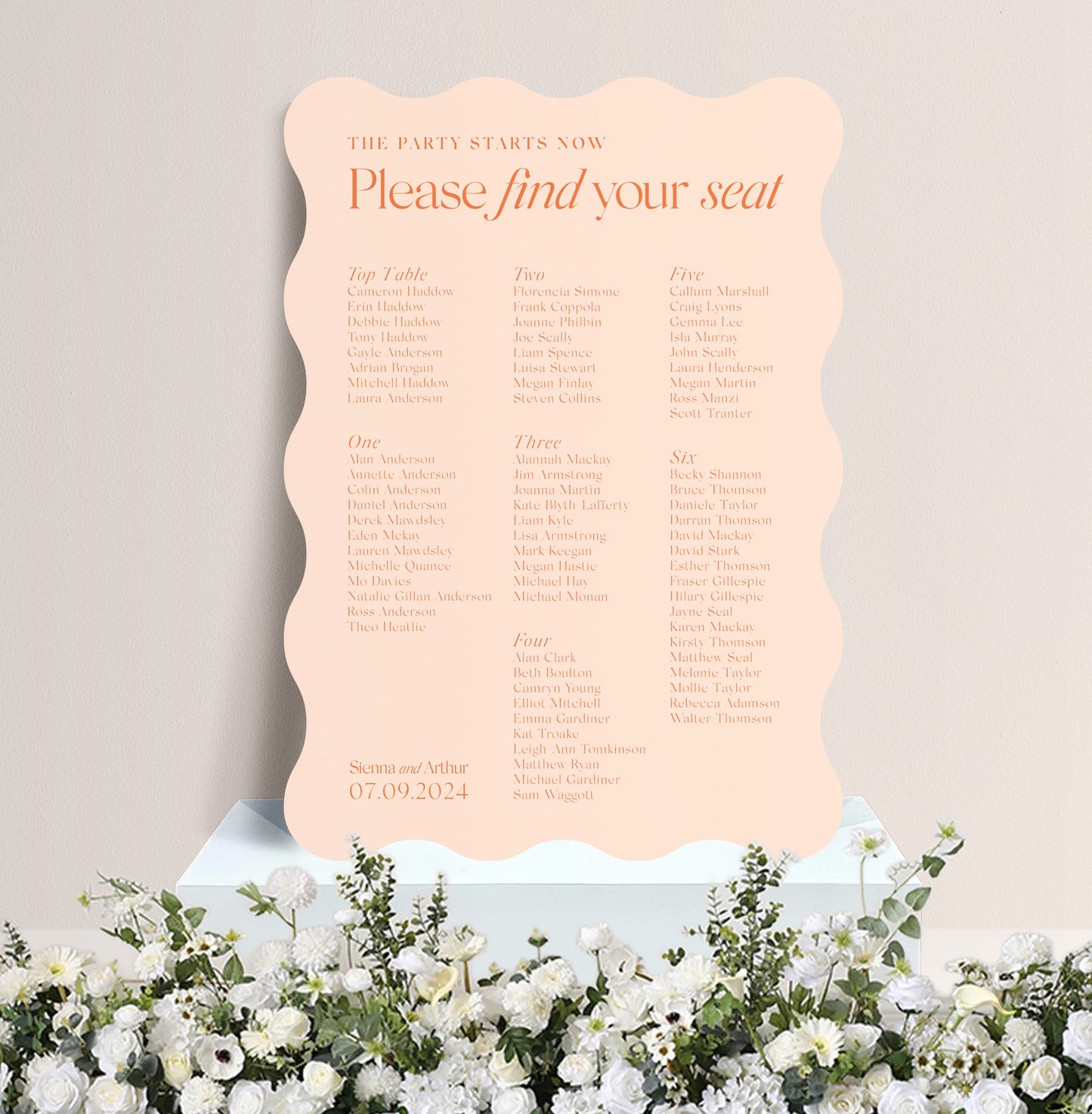 CITRUS LUXE TABLE PLAN