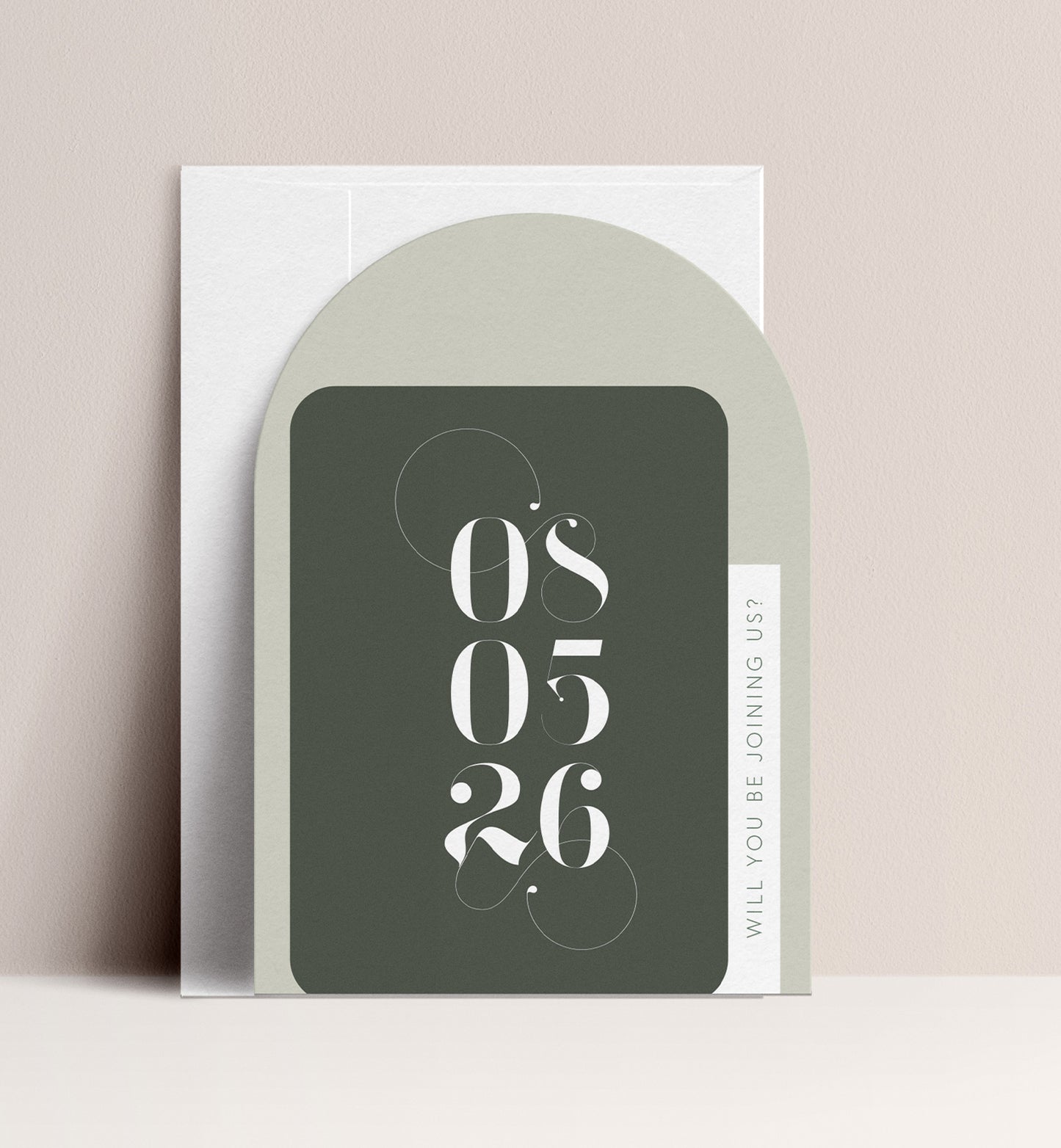 OLIVE LUXE INVITATION 3 CARD SUITE