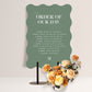 OLIVE LUXE ORDER OF THE DAY SIGN