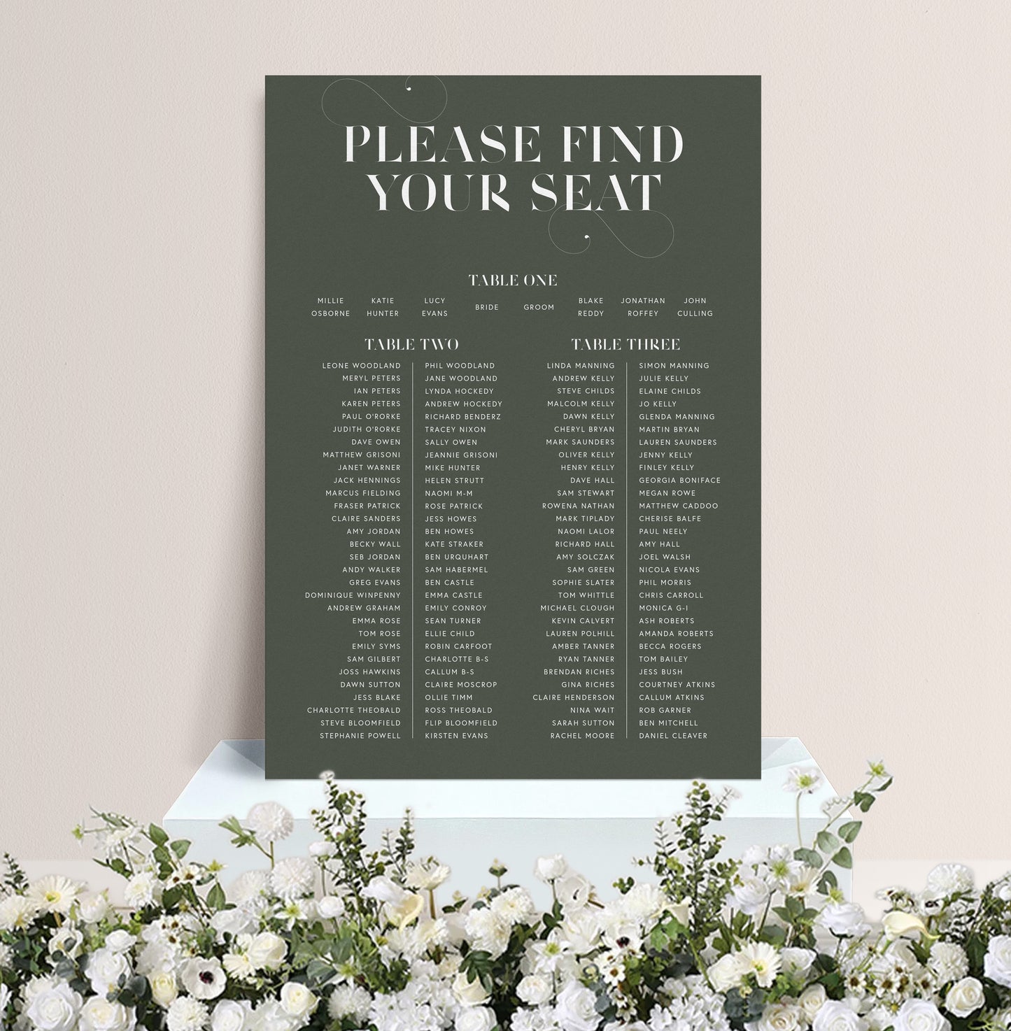 OLIVE LUXE TABLE PLAN